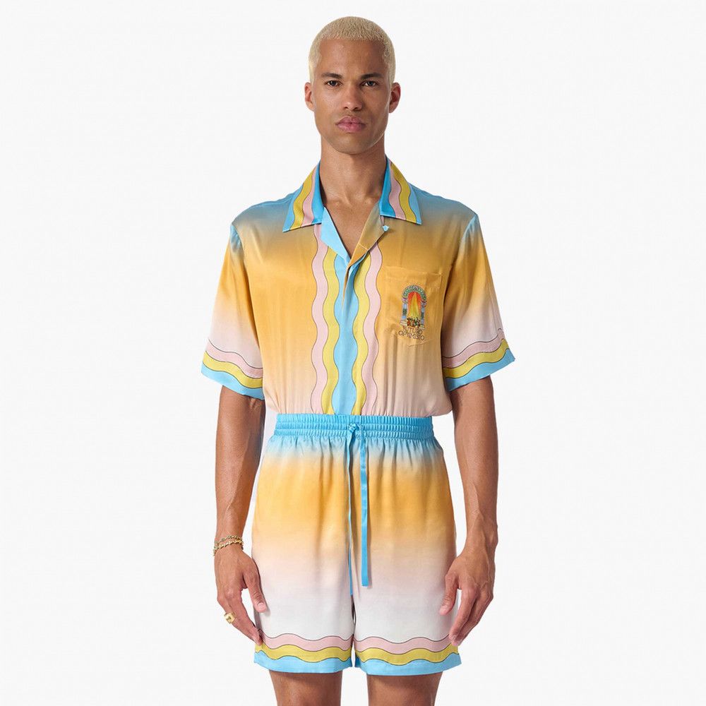 Casablanca o1mle0326 Drawstring Silk Shorts in Multicolor Size US 34 / EU 50 - 3 Thumbnail