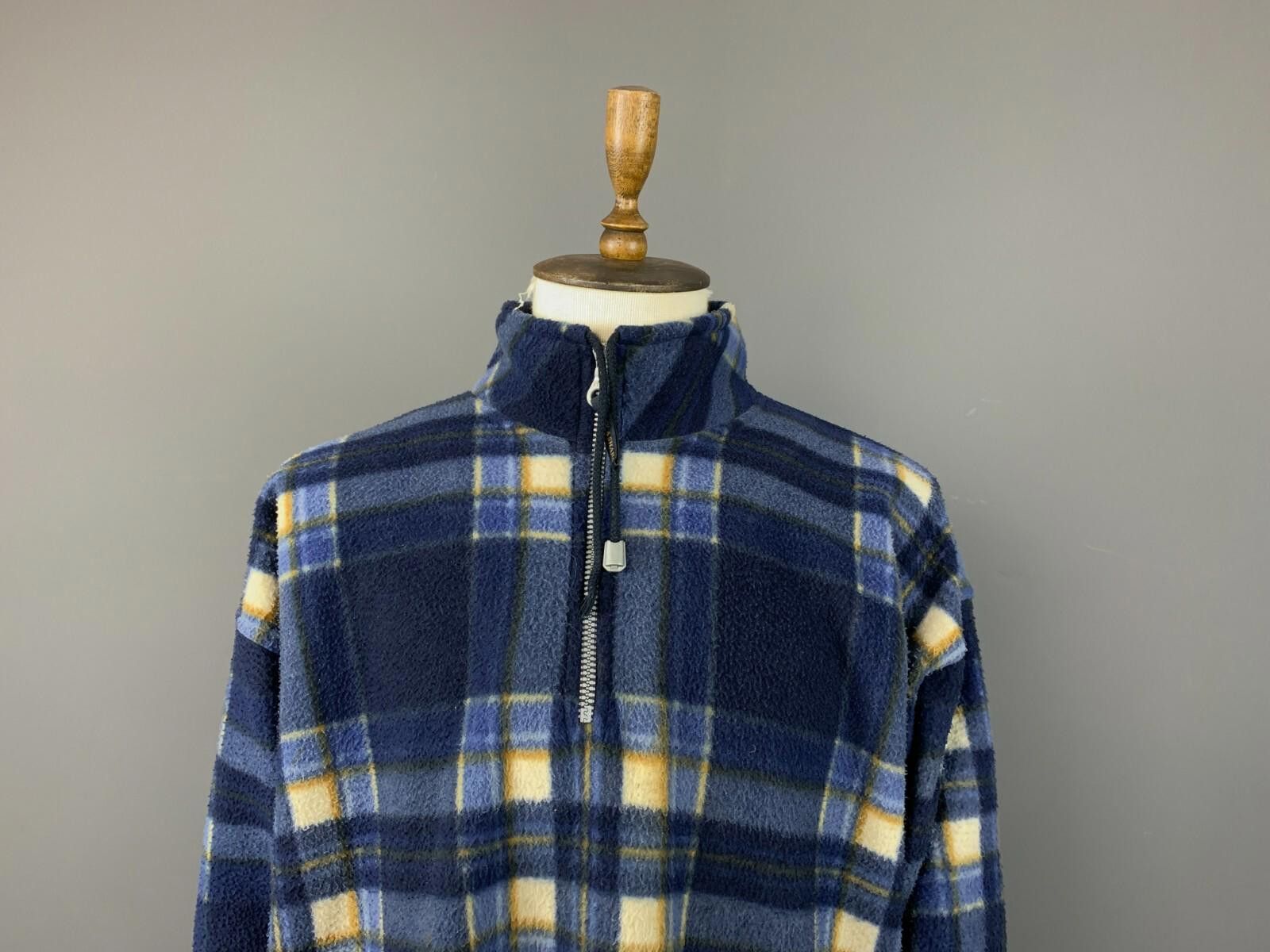 Paul & Shark Paul & Shark Yachting Vintage Blue Check 1/4 Jacket Size 2XL Size US XXL / EU 58 / 5 - 2 Thumbnail