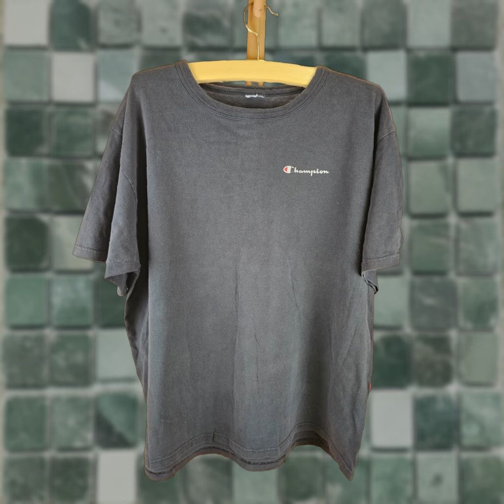 Champion VINTAGE Champion T-Shirt Men Shirt 2XL Black Cotton Short Sleeve Round Neck 90s Mens XXL Size US XXL / EU 58 / 5 - 1 Thumbnail