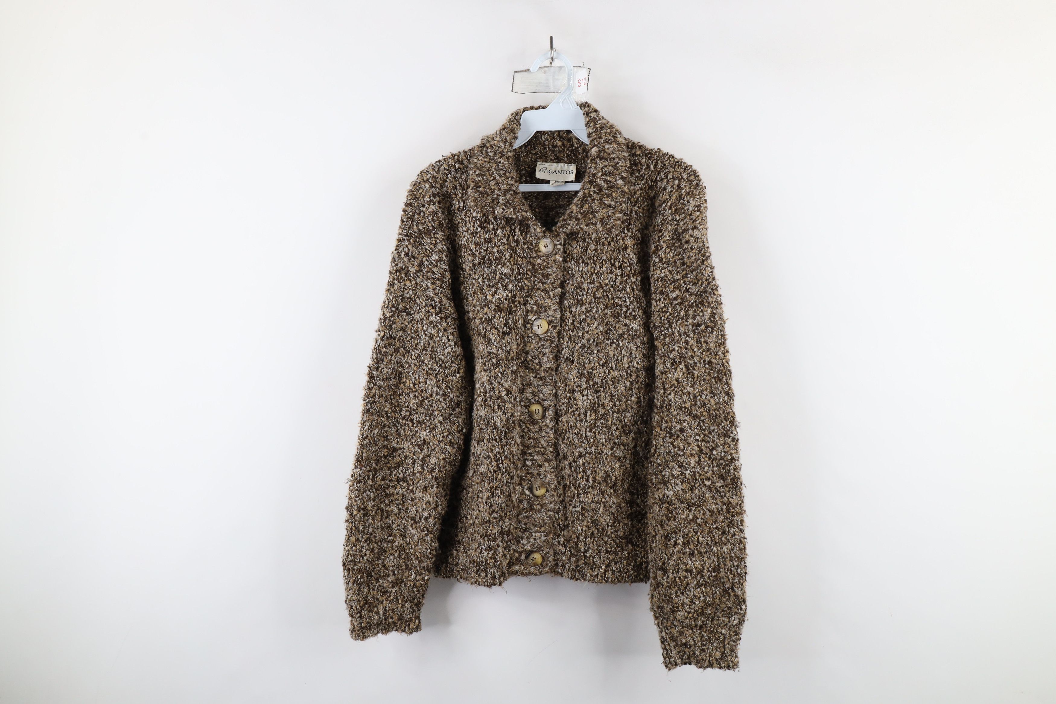 Vintage Vintage 90s Streetwear Knit Collared Cardigan Sweater USA Size S / US 4 / IT 40 - 1 Thumbnail