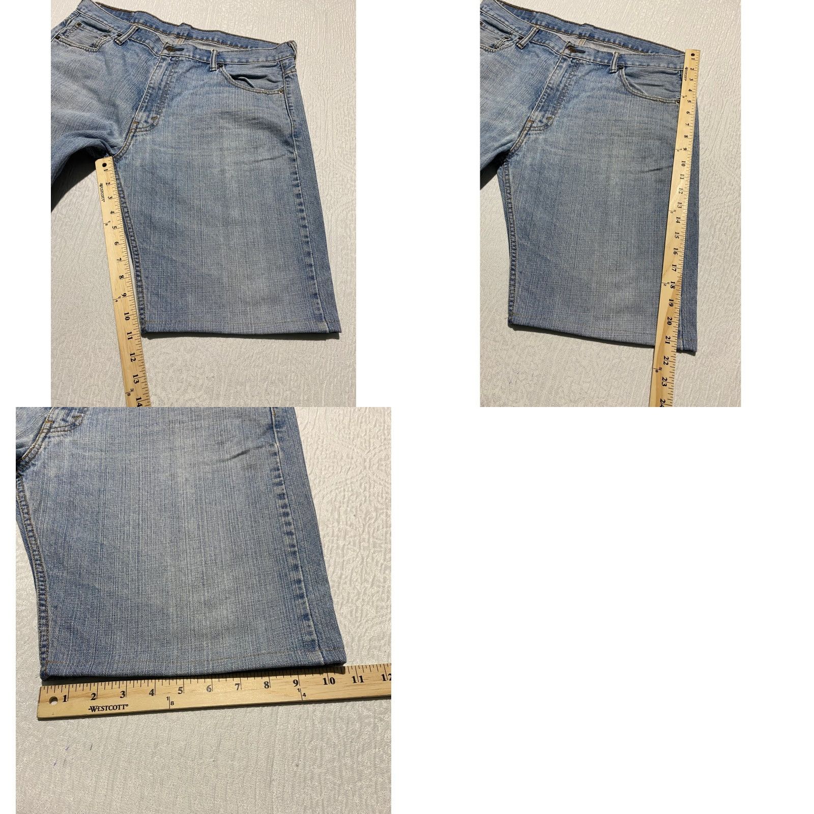 Levi's Levi's 569 Denim Shorts Men 36x11 Blue Hemmed Jorts Light Wash Bermuda Casual Summer Retro Classic Shorts Mens Size US 36 / EU 52 - 8 Thumbnail
