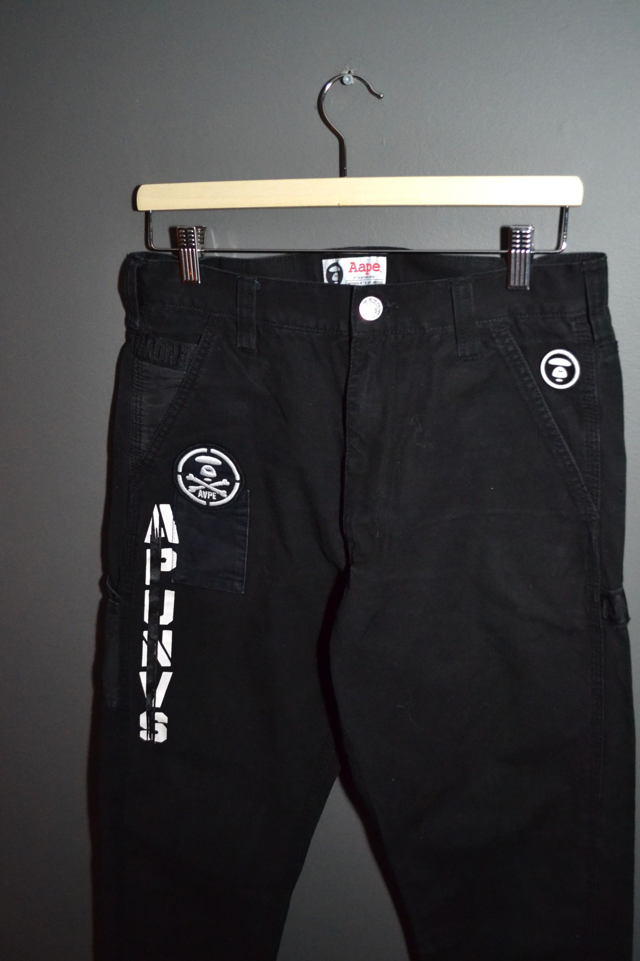 Aape AAPE Bape Straight Fit Carpenter Pants M size Black Workwear Size US 32 / EU 48 - 1 Thumbnail