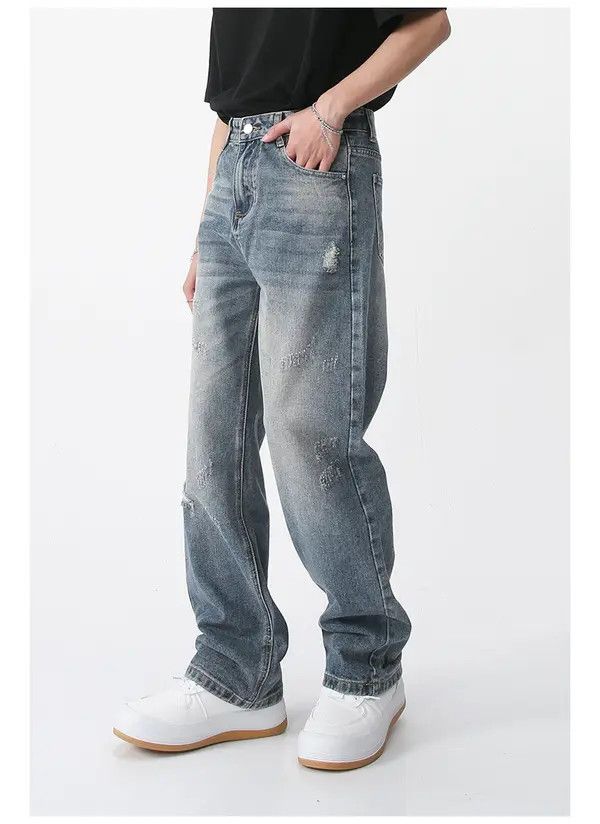 Japanese Brand Madoka x Saki Loose straight mid-rise vintage washed jeans Size US 32 / EU 48 - 3 Thumbnail