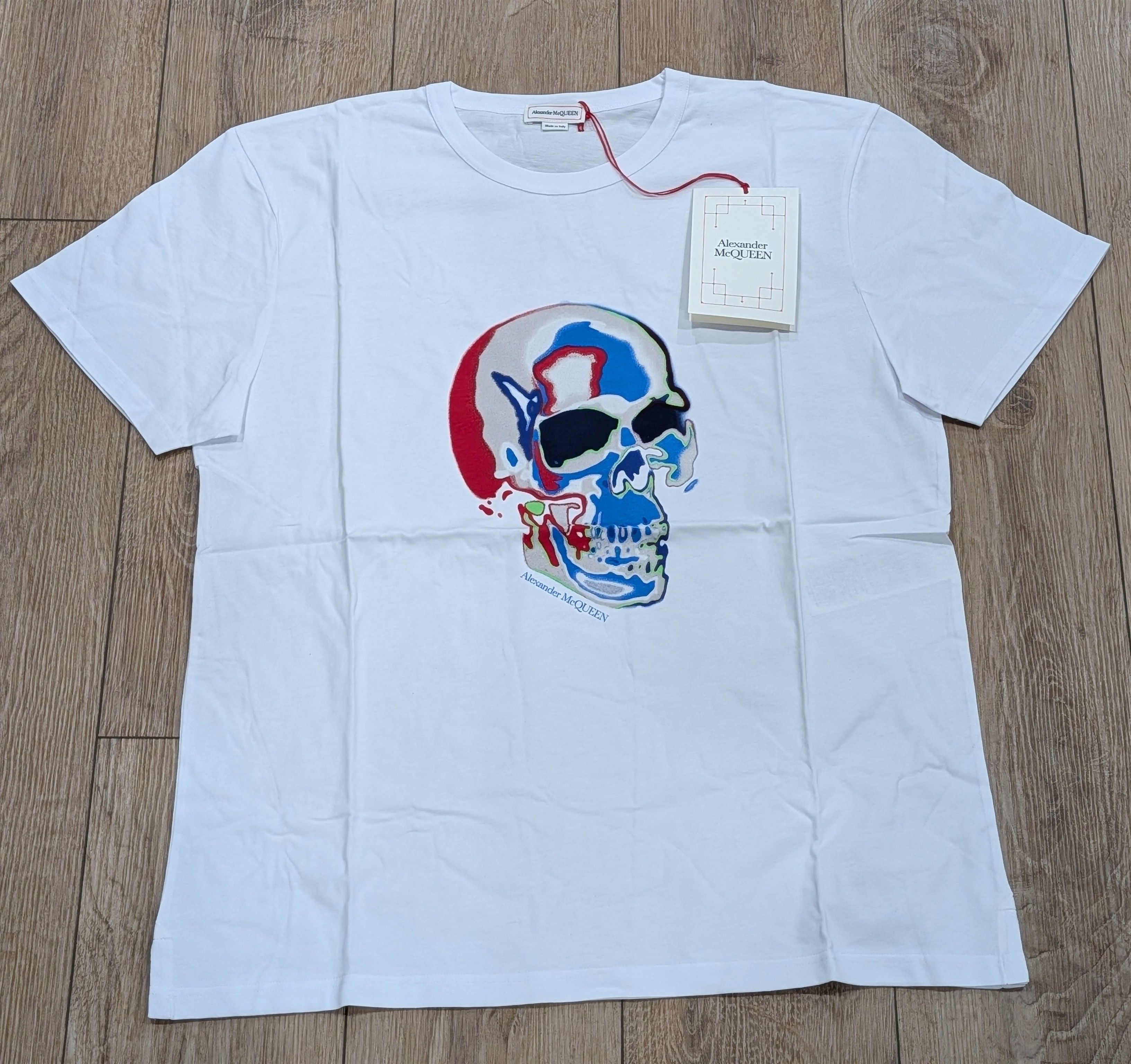 Alexander McQueen Alexander McQueen Solarised Skull Crewneck T-Shirt White S Size US S / EU 44-46 / 1 - 1 Thumbnail