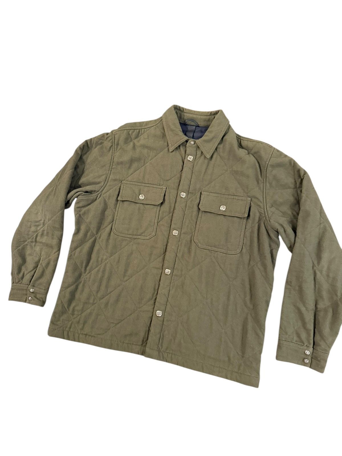 Chrome Hearts Olive Green Quilted & Lined Work Dog Jacket Size US XL / EU 56 / 4 - 3 Thumbnail