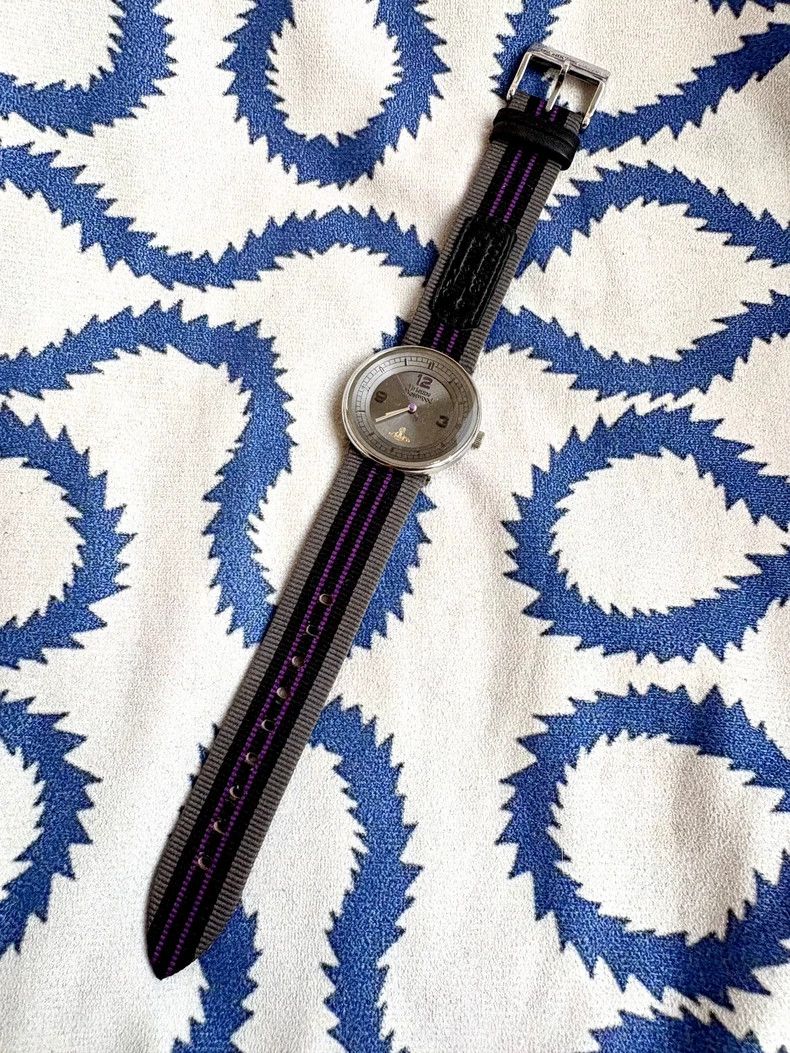 Vivienne Westwood Vivienne Westwood Gray Purple Canvas Watch Size ONE SIZE - 1 Thumbnail