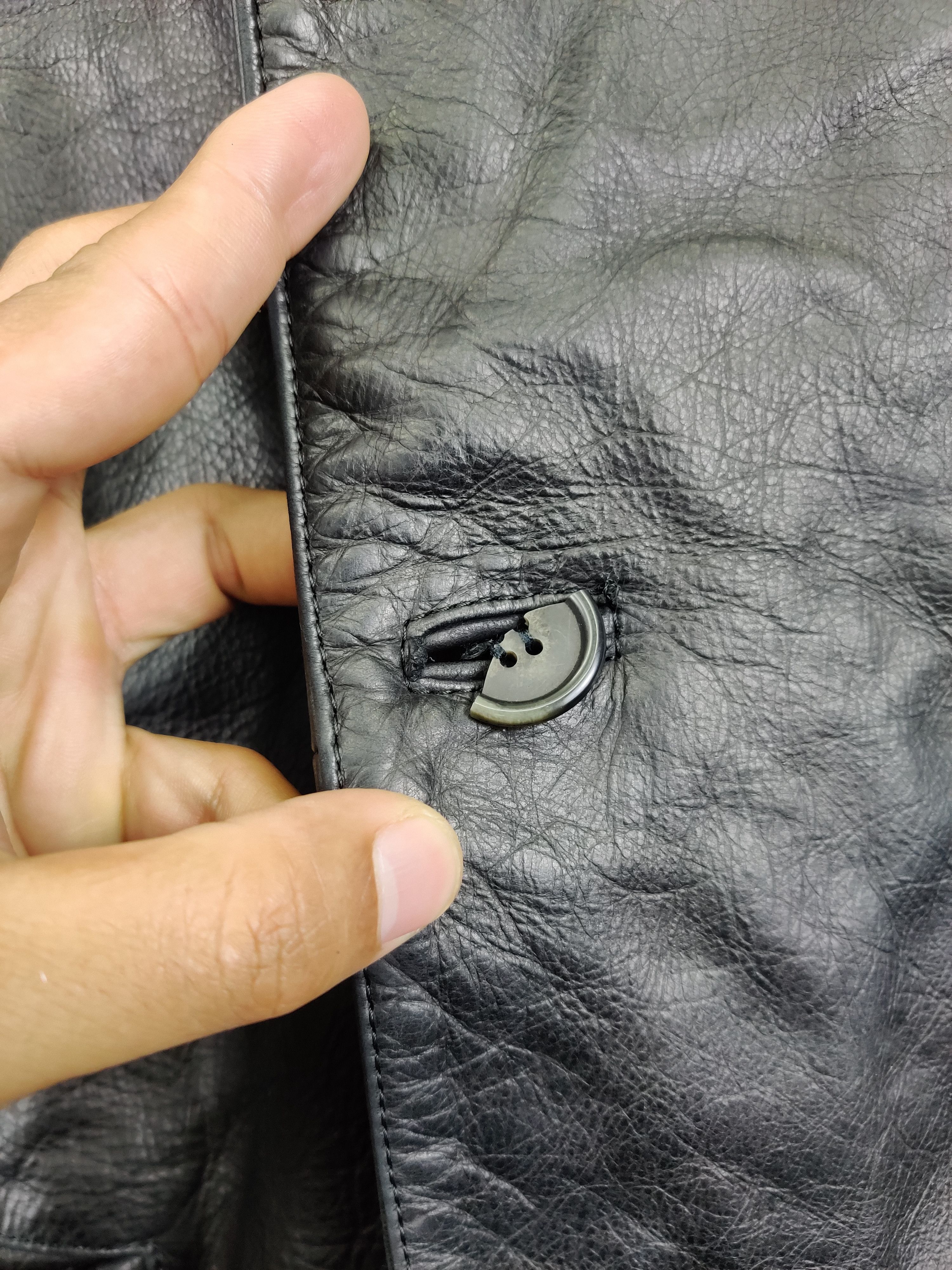 Versus Versace Vintage Versus Versace Double Burton Leather Fur Jacket Size US L / EU 52-54 / 3 - 9 Thumbnail