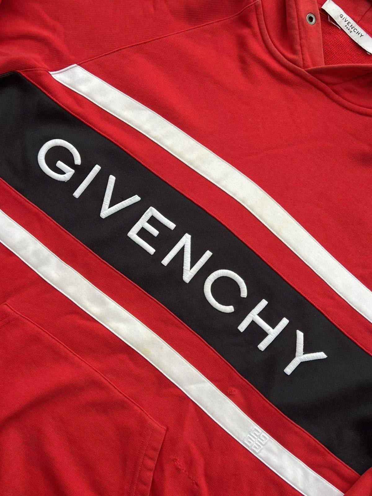Givenchy Givenchy Spellout stripe hoodie designer hype rare Size US L / EU 52-54 / 3 - 2 Thumbnail