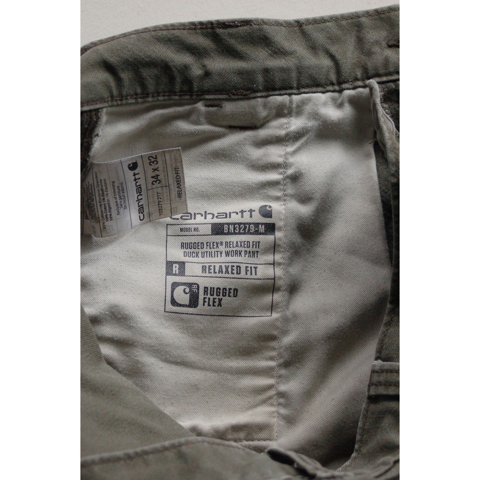 Carhartt Distressed Carhartt Duck Pants 34x32 Olive Honest Mending Size US 34 / EU 50 - 7 Thumbnail