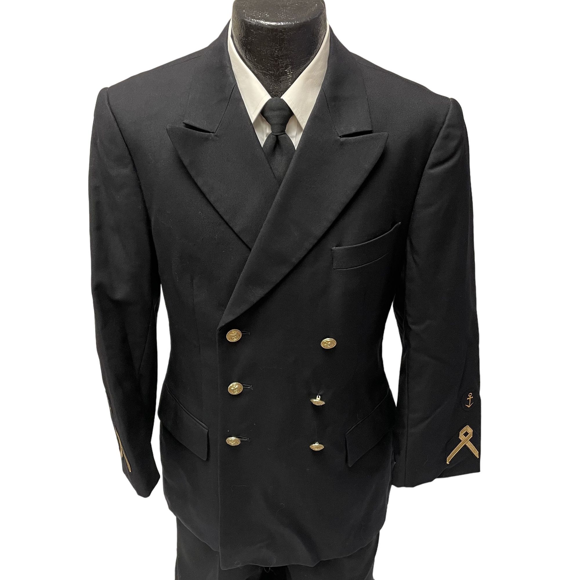Other Vtg BAWI German Military Sport Coat Black GABARDINE Jacket Size 38R - 1 Thumbnail