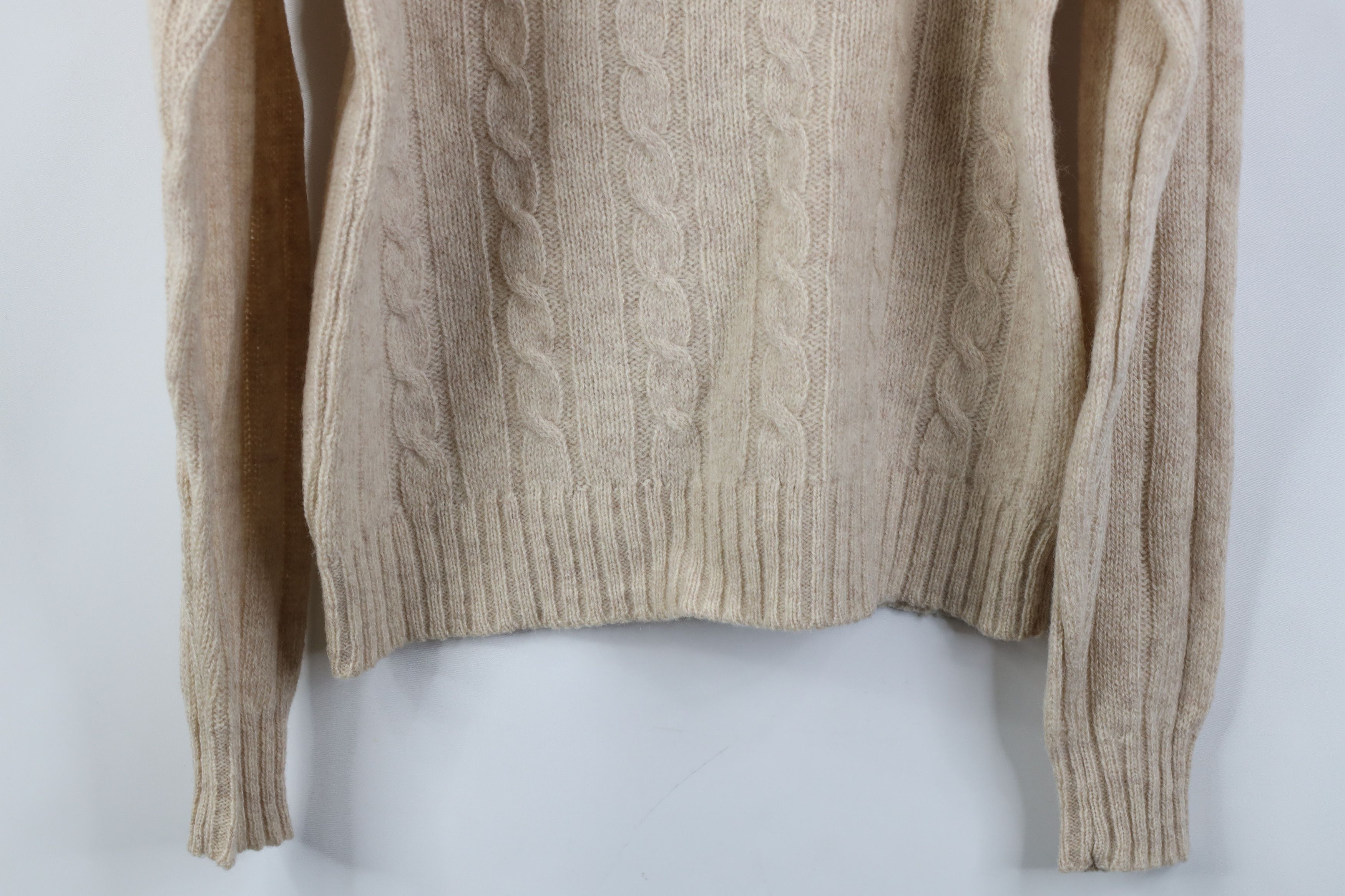Vintage Vintage 70s Streetwear Shetland Wool Cable Knit Sweater Size L / US 10 / IT 46 - 12 Thumbnail
