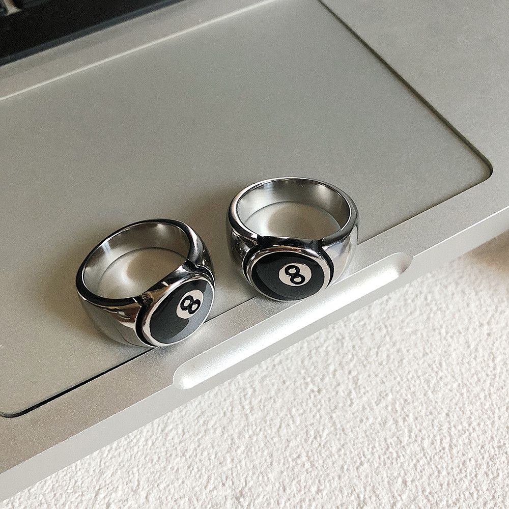 Jewelry Punk Jewelry Rings Open Size Chrome Ring (Size 7-13) Size ONE SIZE - 4 Thumbnail