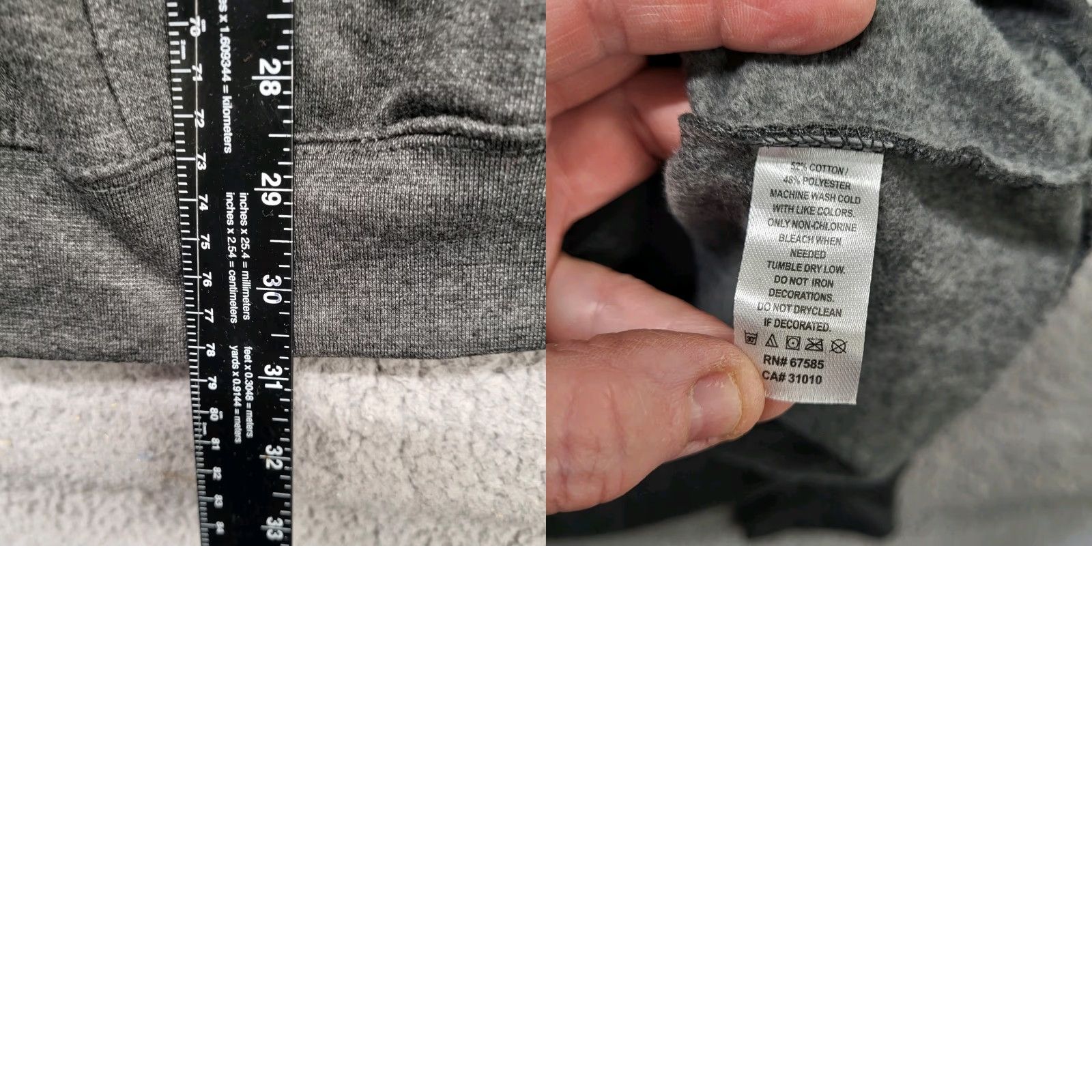 Vintage Yellowstone Hoodie Sweatshirt Men XL Charcoal Grey Dutton Ranch Logo Graphic Print Hooded Pockets Pullover Size US XL / EU 56 / 4 - 8 Thumbnail