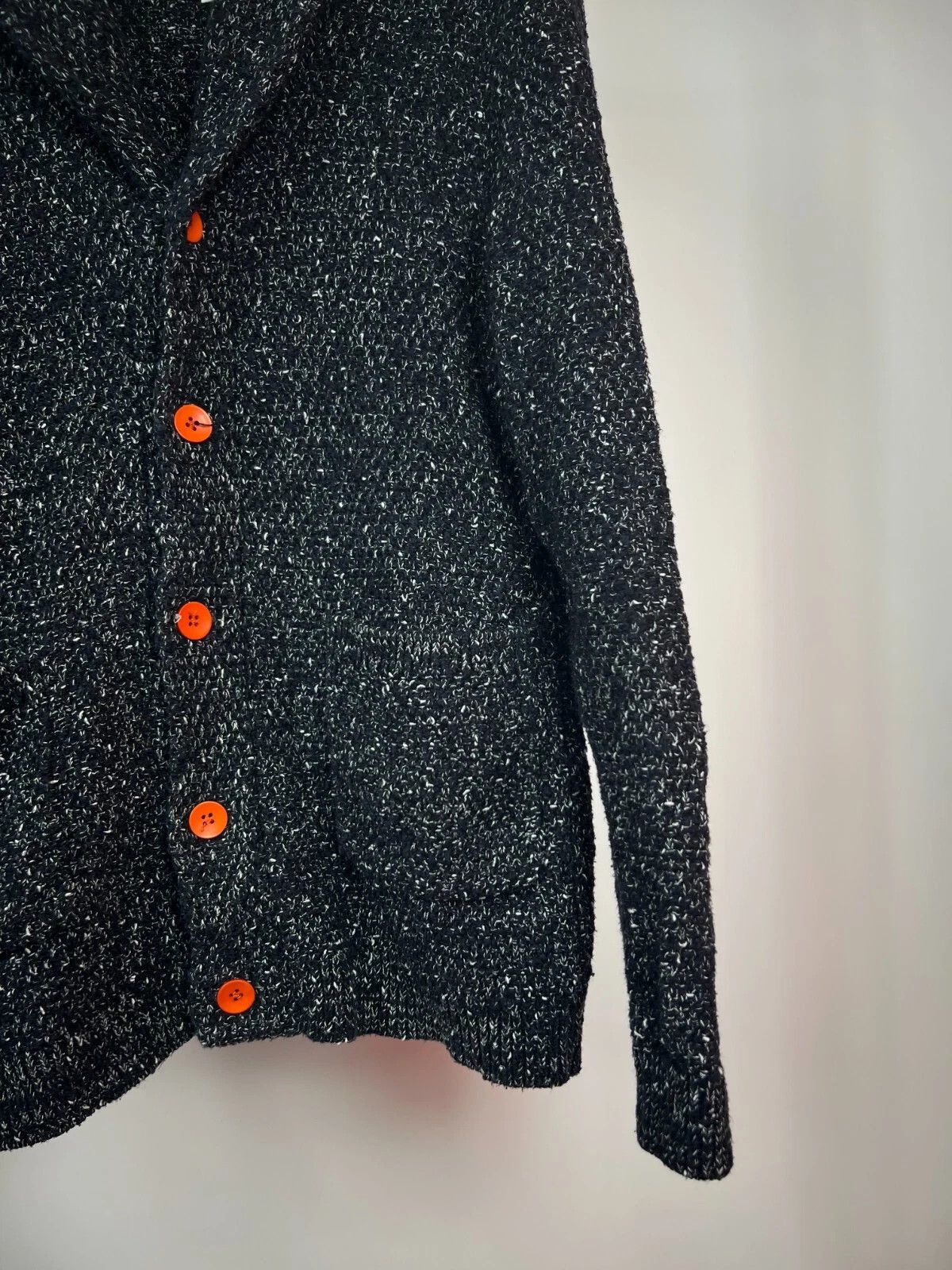 Reiss Reiss Men's Navy Blue Melange Shawl Neck Knit Cardigan Size US S / EU 44-46 / 1 - 6 Thumbnail