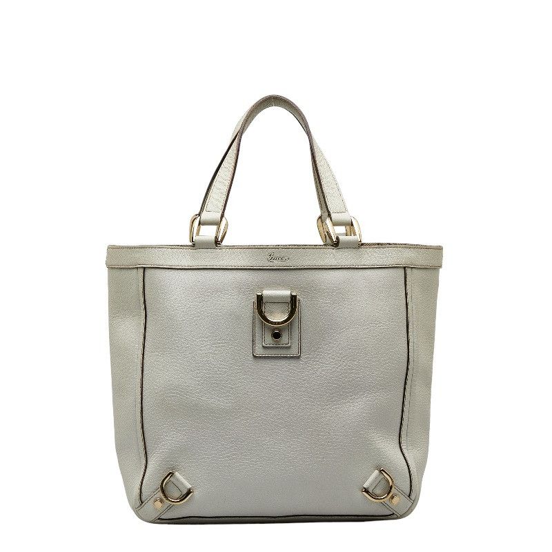 image of Gucci Leather Abbey D-Ring Tote Bag in White, Women's
