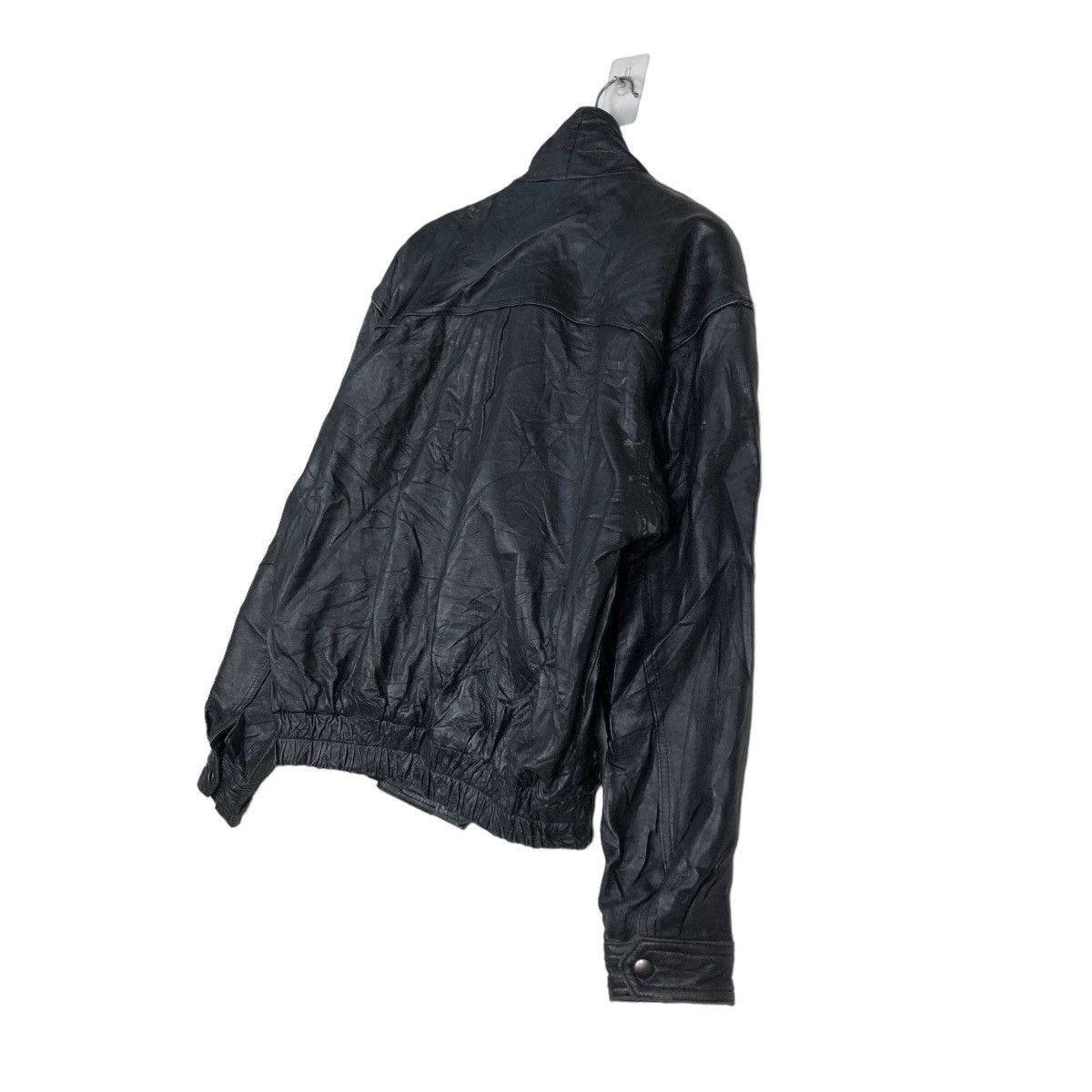 Issey Miyake 🔥Vintage Leather Biker Jacket Double Collar Vicenza Japan Size US M / EU 48-50 / 2 - 10 Thumbnail