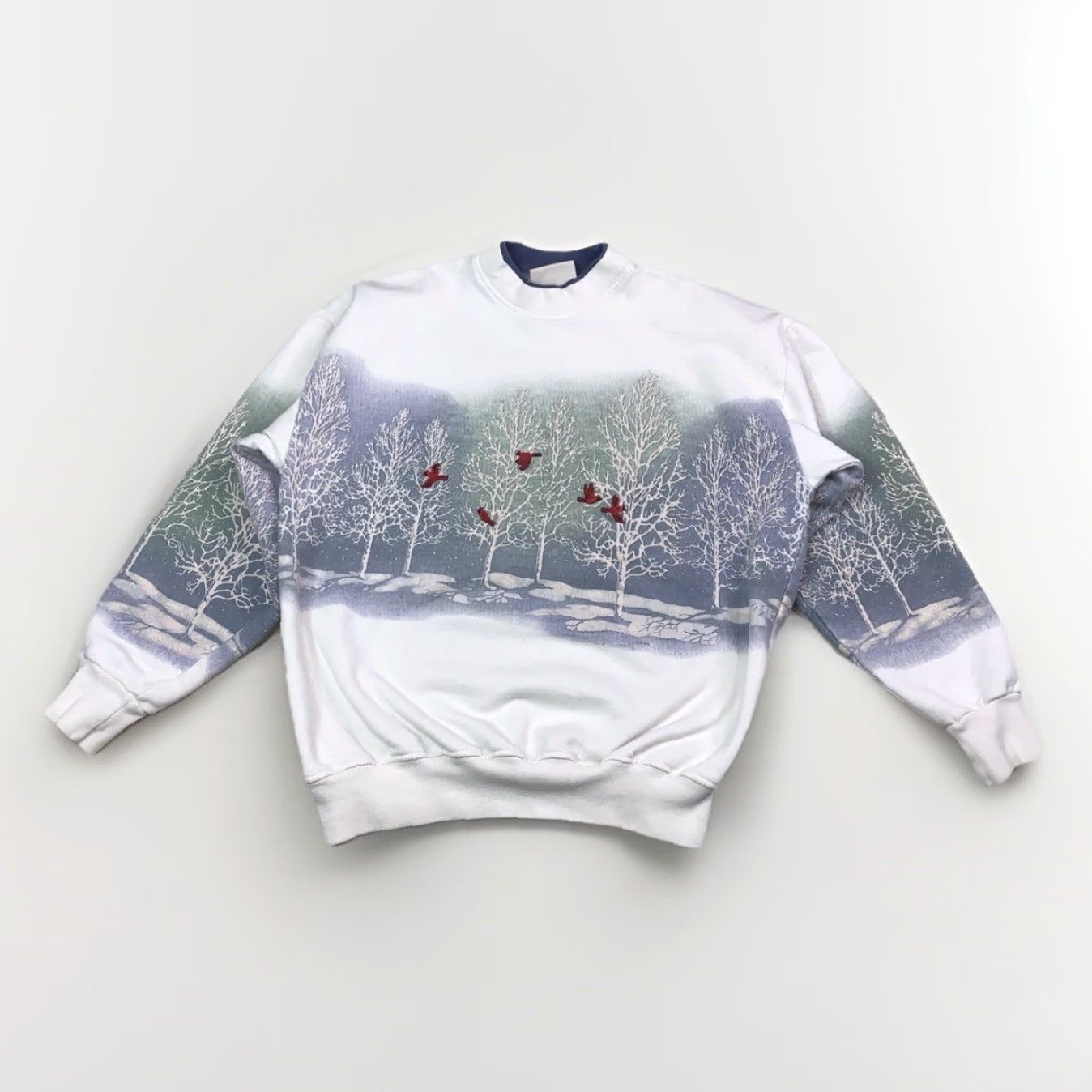 Vintage VINTAGE Art Unlimited Winter Wrap Around Graphic Grandma Sweatshirt Womens Small Size S / US 4 / IT 40 - 2 Thumbnail