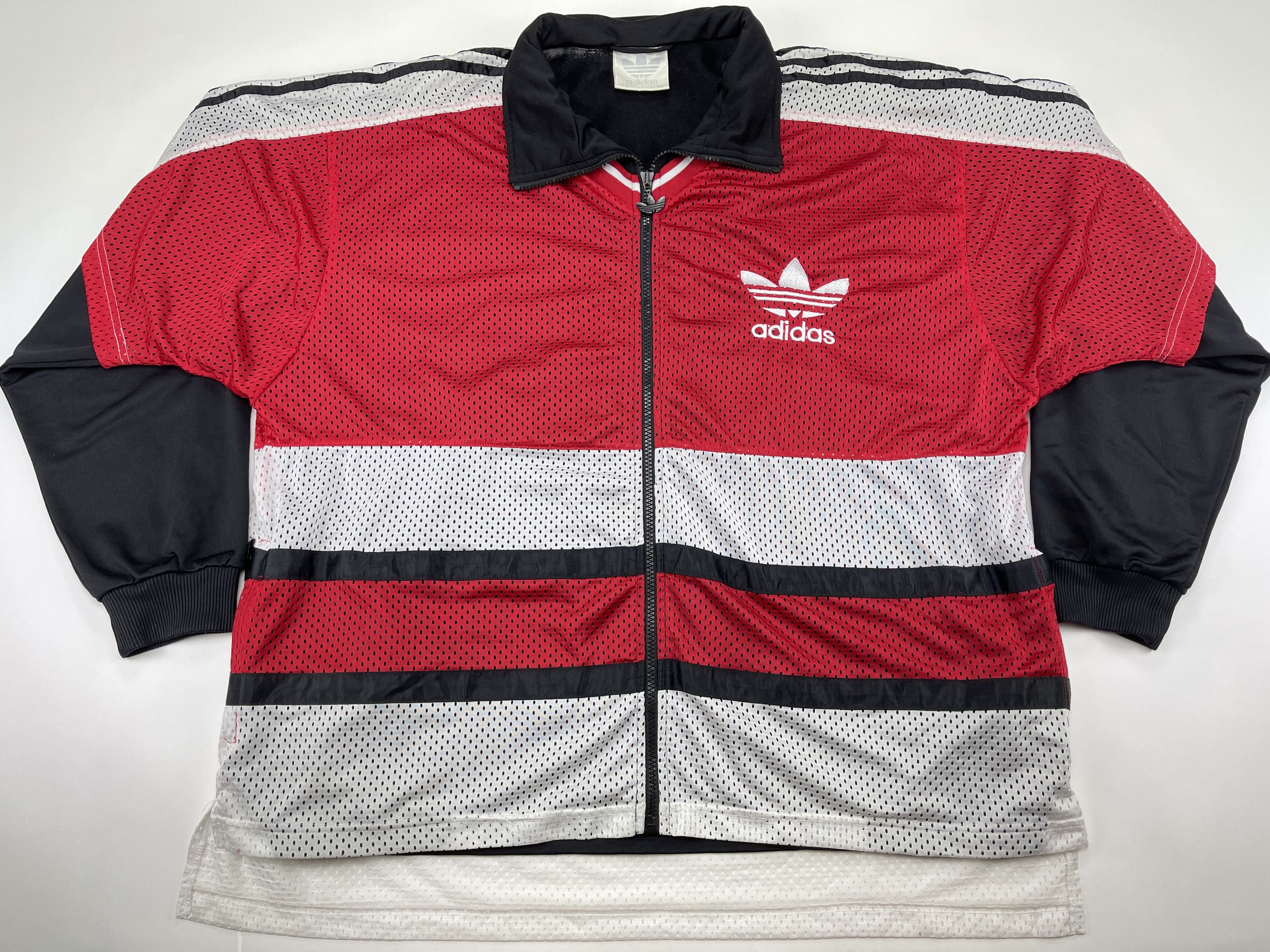 Adidas × Vintage ADIDAS jacket, vintage track top 90s hip hop Run DMC size L Size US L / EU 52-54 / 3 - 12 Thumbnail