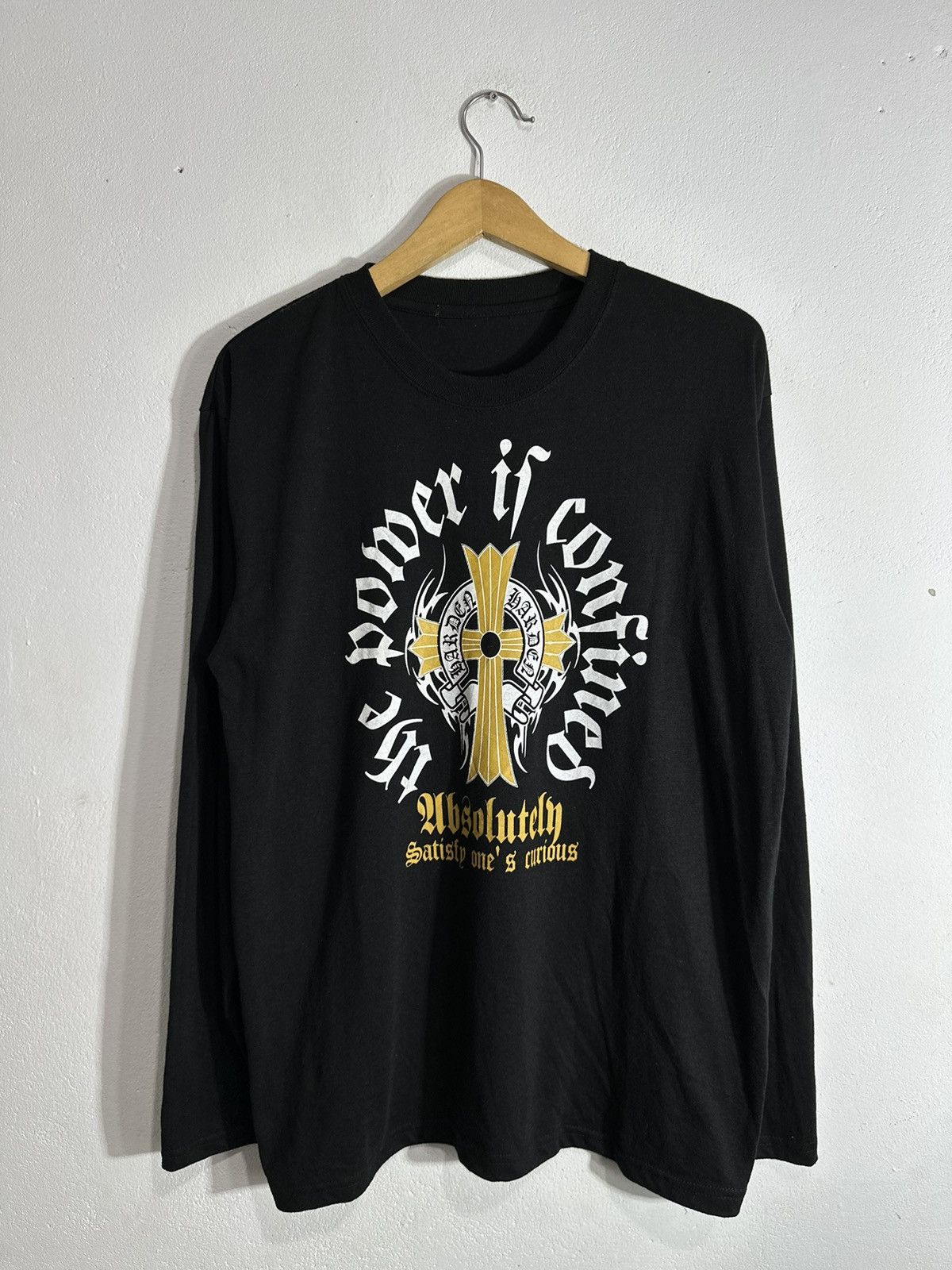 Beauty Beast ABSOLUTELY HOLE YELLOW CROSS LONG SLEEVE TEE IFSIX LGB STYLE Size US L / EU 52-54 / 3 - 2 Thumbnail