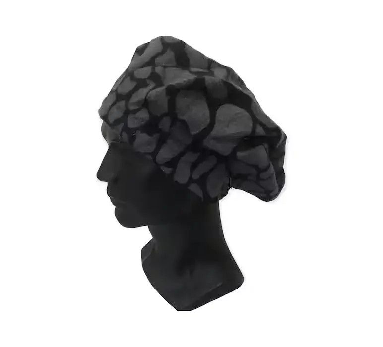 Japanese Brand Picabo Black Overprint Beanie Hat Size ONE SIZE - 1 Thumbnail
