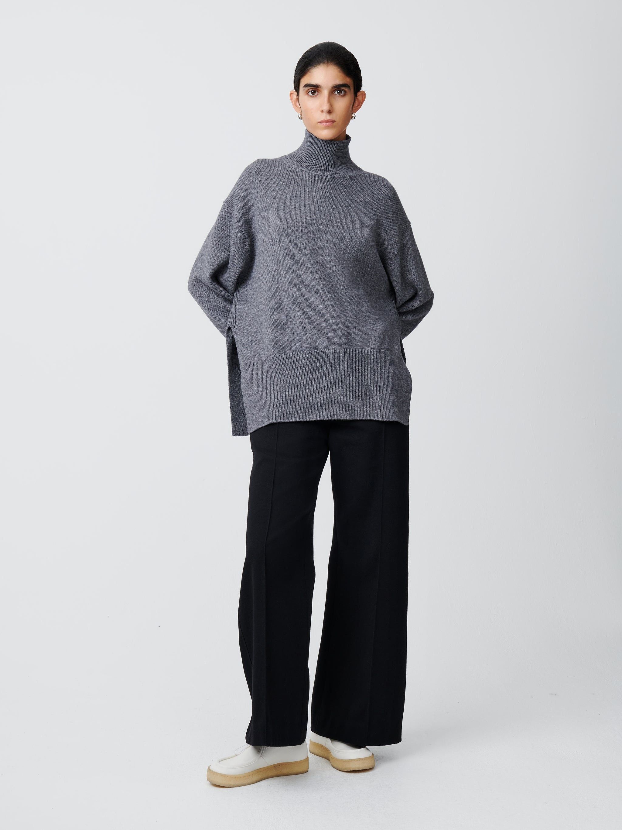 Studio Nicholson o1mle0525 Viere Sweater in Gray Size M / US 6-8 / IT 42-44 - 3 Thumbnail