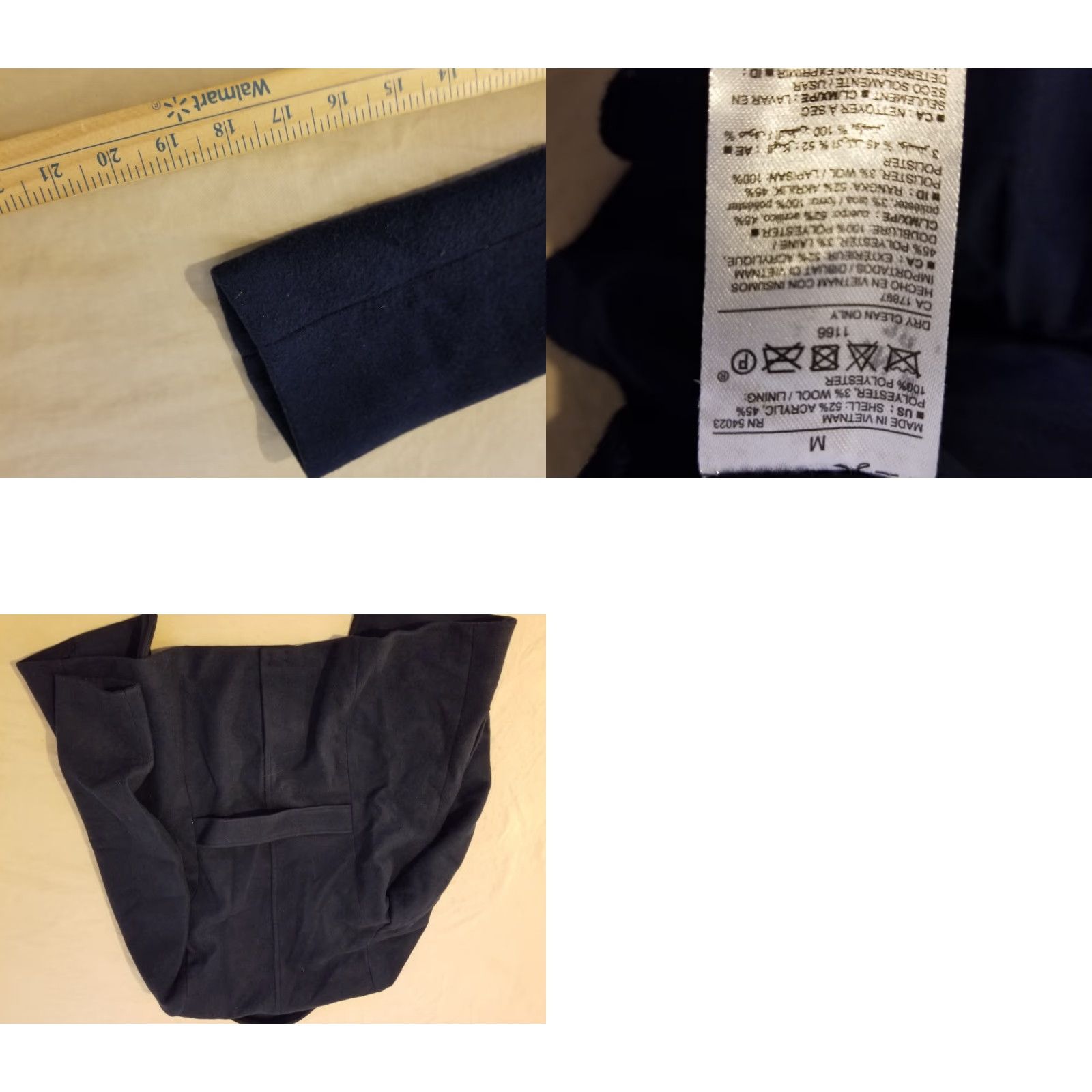 Old Navy Womens Old Navy Pea Coat Wool Coat Navy Blue M Medium Jacket Womens Size M / US 6-8 / IT 42-44 - 8 Thumbnail