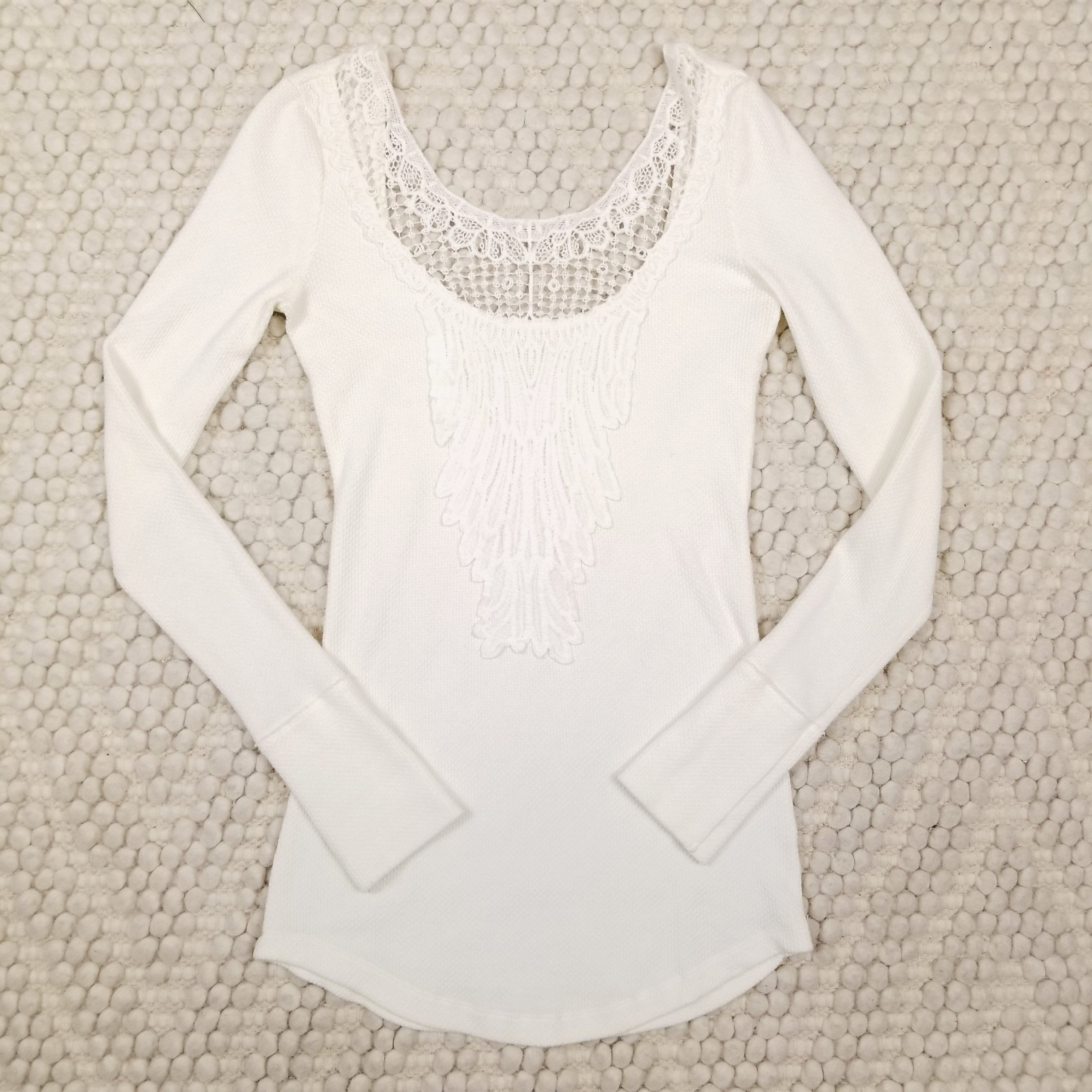 Free People Thermal Tee with Lace Size M / US 6-8 / IT 42-44 - 6 Thumbnail