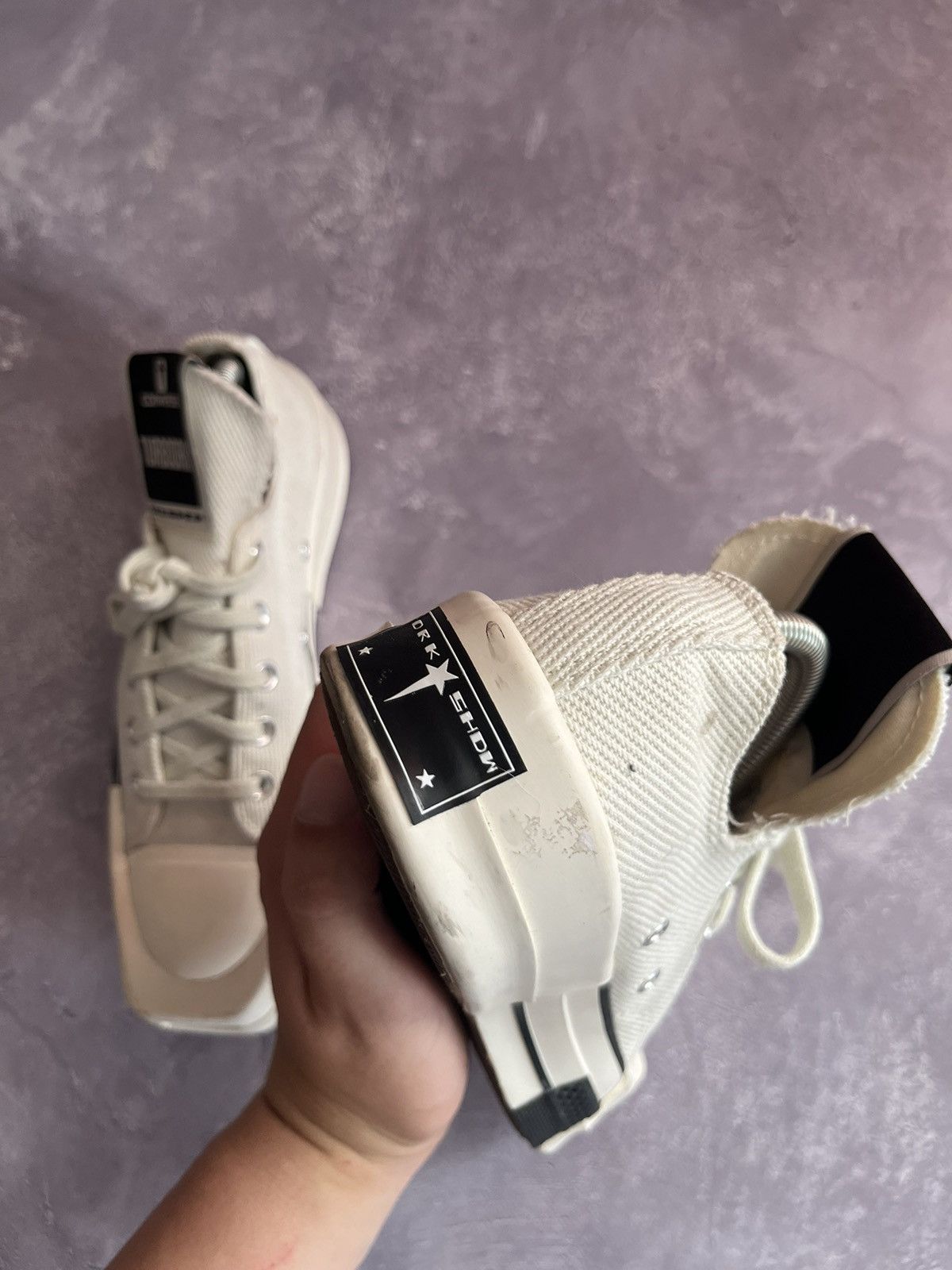 Converse RICK OWENS CONVERSE TURBODRK WHITE LOW TOP SNEAKERS Size US 6.5 / EU 39-40 - 11 Thumbnail