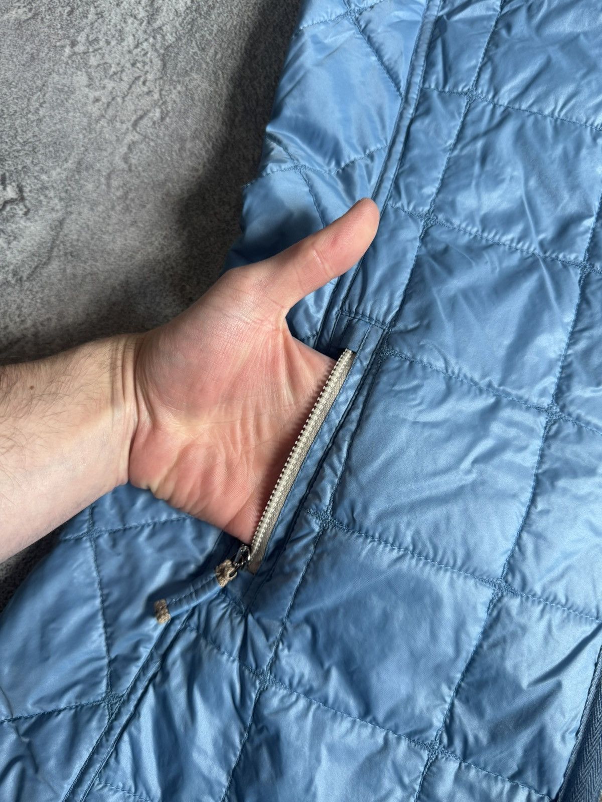 Frauenschuh Frauenschuh 3size blue quilted zip sleeveless jacket vest Size L / US 10 / IT 46 - 11 Thumbnail