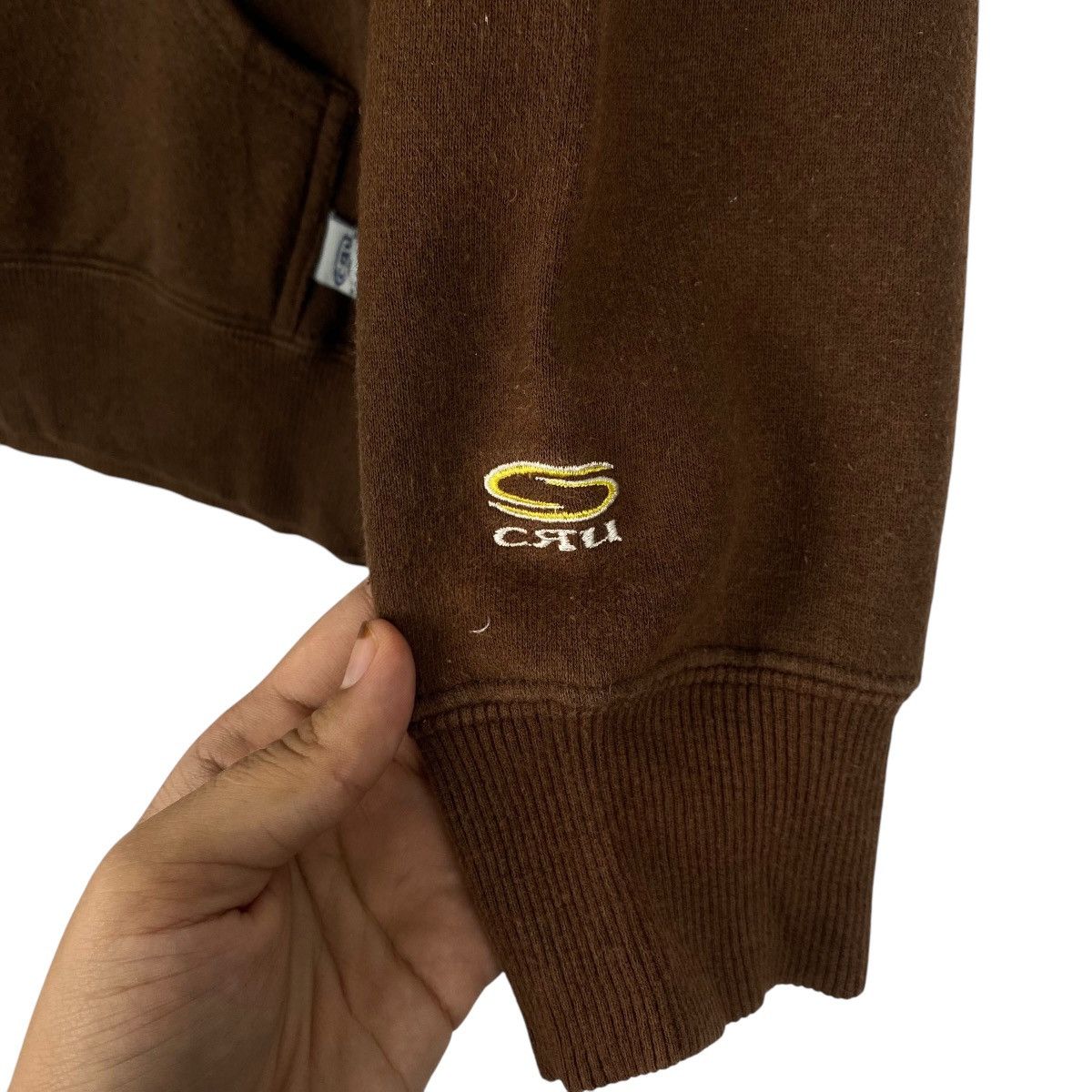 Designer × Vintage Vintage Cru Hoodie Sweater Embroidery Brown Size US M / EU 48-50 / 2 - 6 Thumbnail