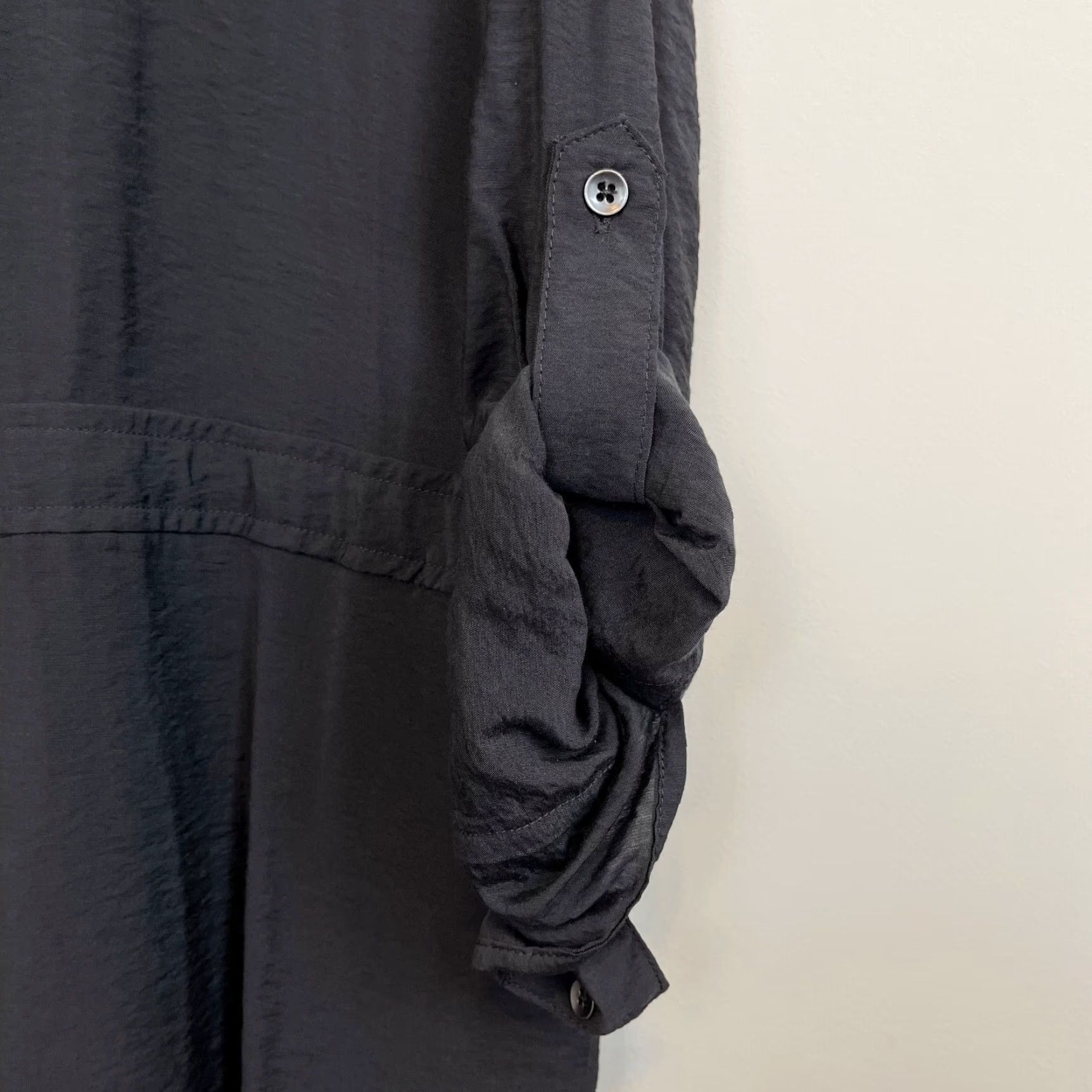 Vintage Maeve Dress Womens Size 6 Carbon Gray Jemima Utility Drawstring Midi Shirt NEW Size M / US 6-8 / IT 42-44 - 5 Thumbnail