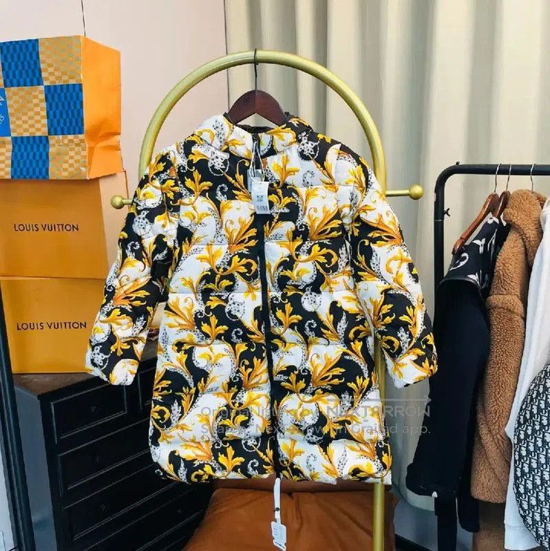 Versace Yellow Polyester Women's Puffer Jacket .