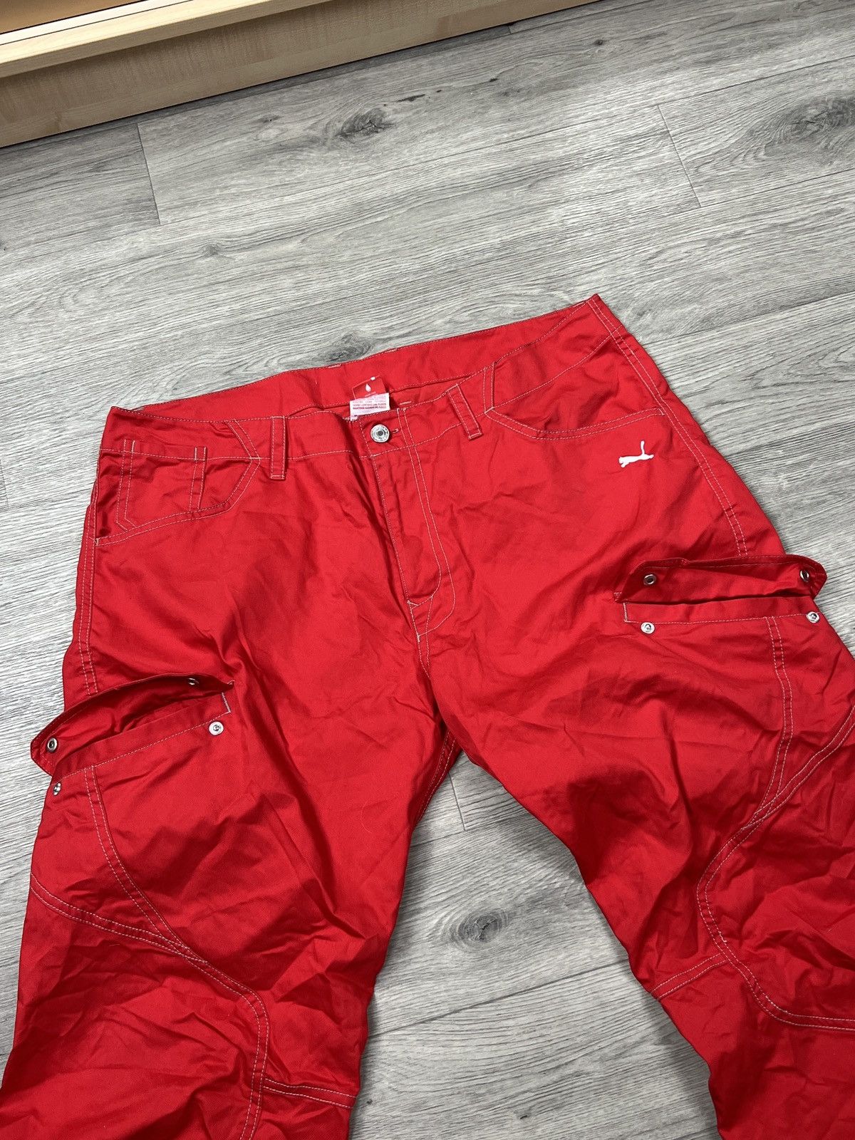 Puma Puma x Ducati Corse MotoGP Team Issue Cargo Pants Red Sz 36 Size US 36 / EU 52 - 4 Thumbnail