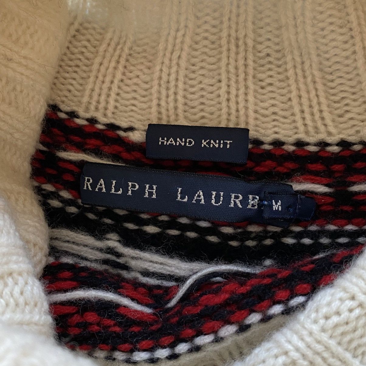 Denim & Supply Ralph Lauren × RRL Ralph Lauren × Vintage Vintage Ralph Lauren Aztec Hand Made Wool Cashmere Dress Size M / US 6-8 / IT 42-44 - 8 Thumbnail
