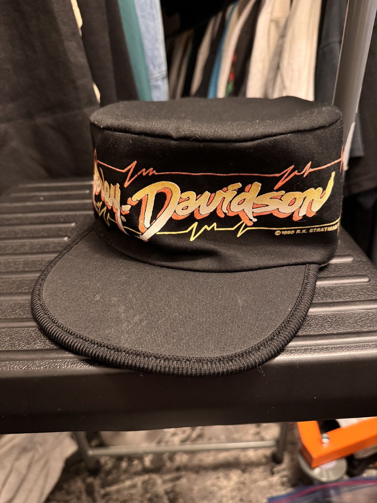 Harley Davidson 90s Harley Davidson Lightning Hat Cap ERD Grunge Biker WCC Size ONE SIZE - 4 Thumbnail