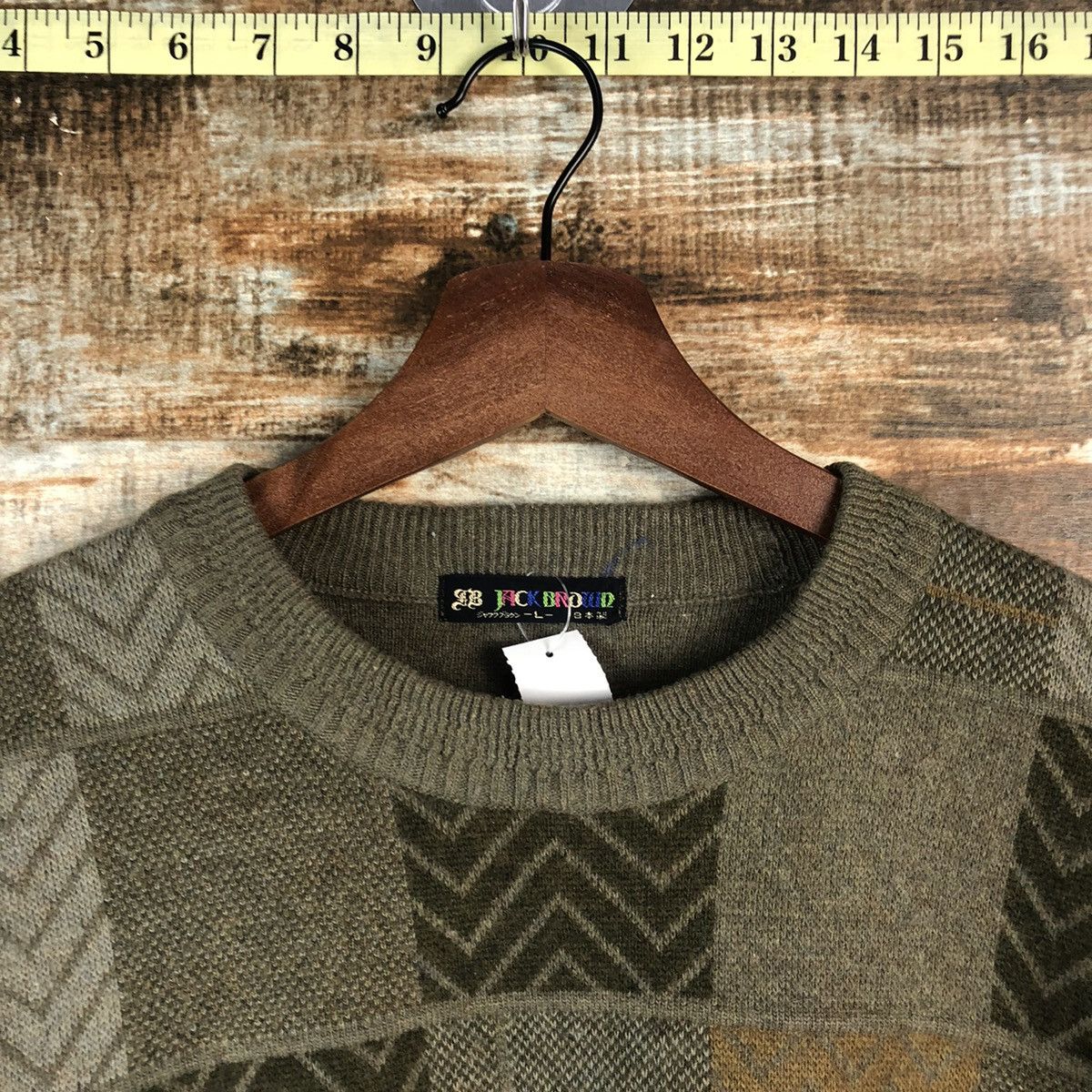 Homespun Knitwear × Japanese Brand DL Jack Bround checkered vintage sweatshirt Knitwear #C681 Size US M / EU 48-50 / 2 - 4 Thumbnail