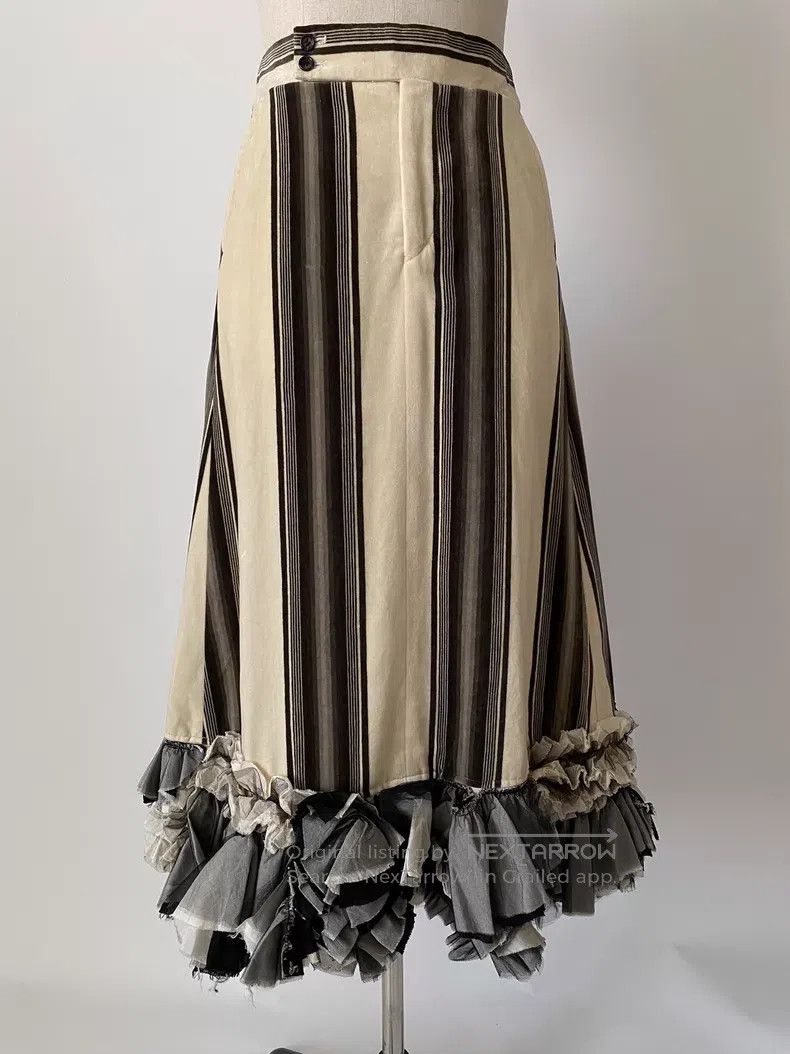 Comme des Garcons Comme des Garcons size M Mixed Material Assembled Ruffle D Size 23" - 3 Thumbnail