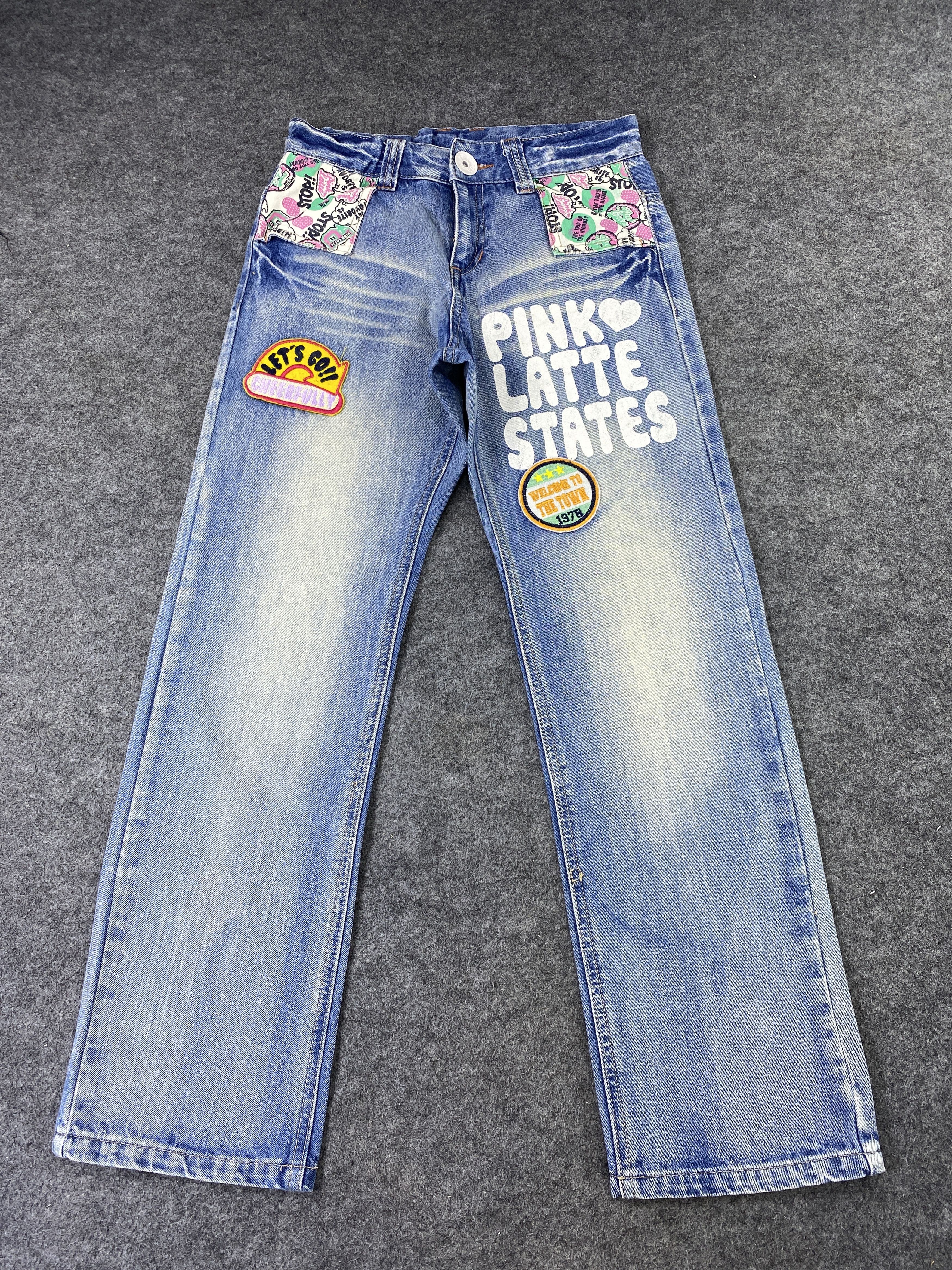 Japanese Brand Japanese Denim Jeans PINK LATTE Patchworks - J1083 Size US 28 / EU 44 - 2 Thumbnail