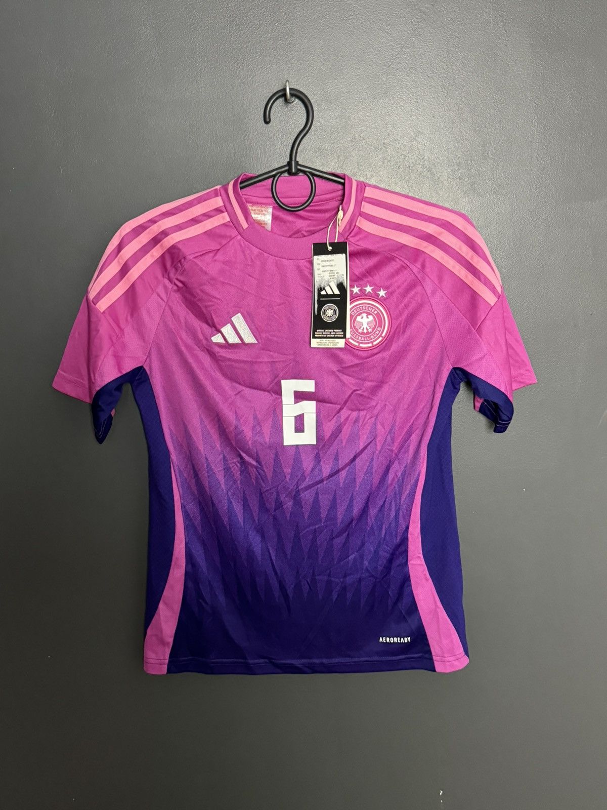 Adidas KIDS New Germany 2024 Away Kimmich Football Jersey T-Shirt Size US XS / EU 42 / 0 - 2 Thumbnail