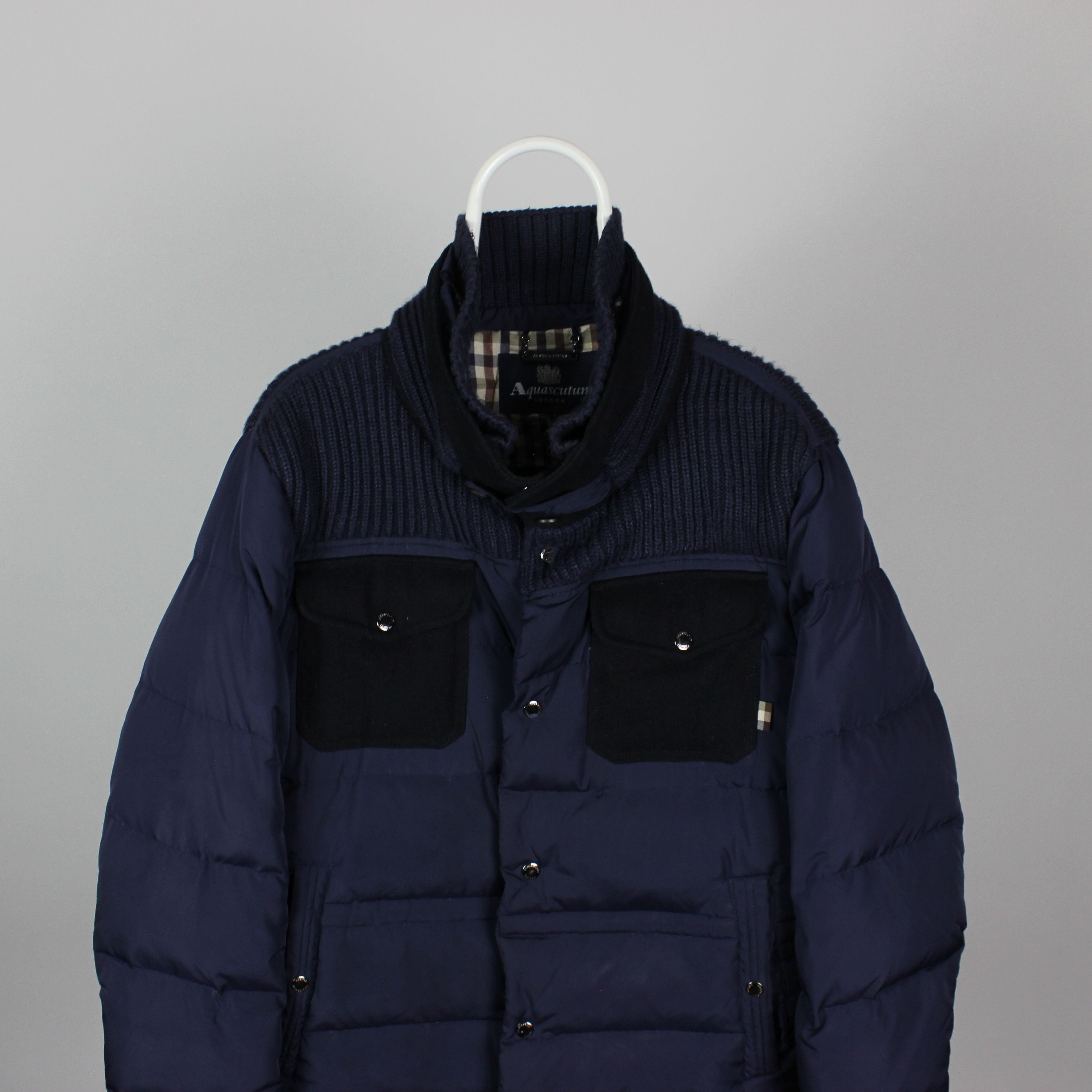 Aquascutum Aquascutum down jacket men puffer L navy blue Size US L / EU 52-54 / 3 - 3 Thumbnail