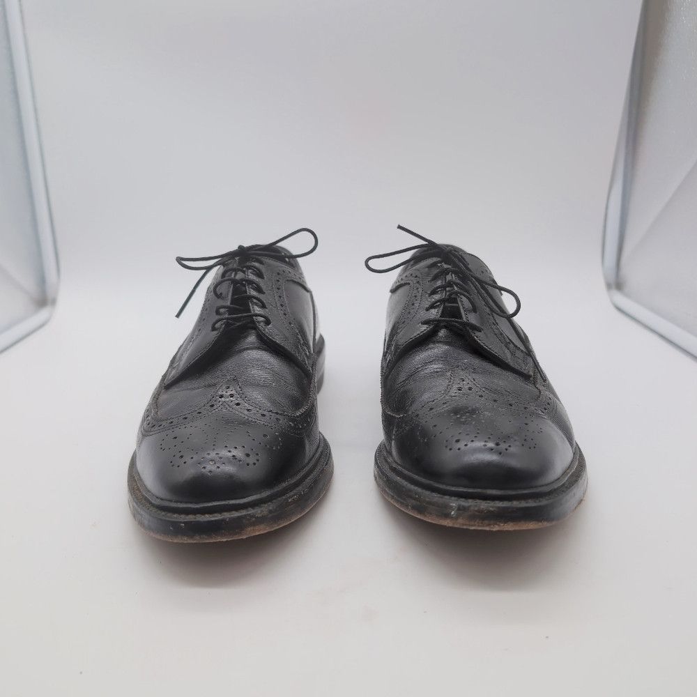 Other O'Sullivan Sz 9 Classic Wingtip Black Leather Men's Dress S Size US 9 / EU 42 - 2 Thumbnail