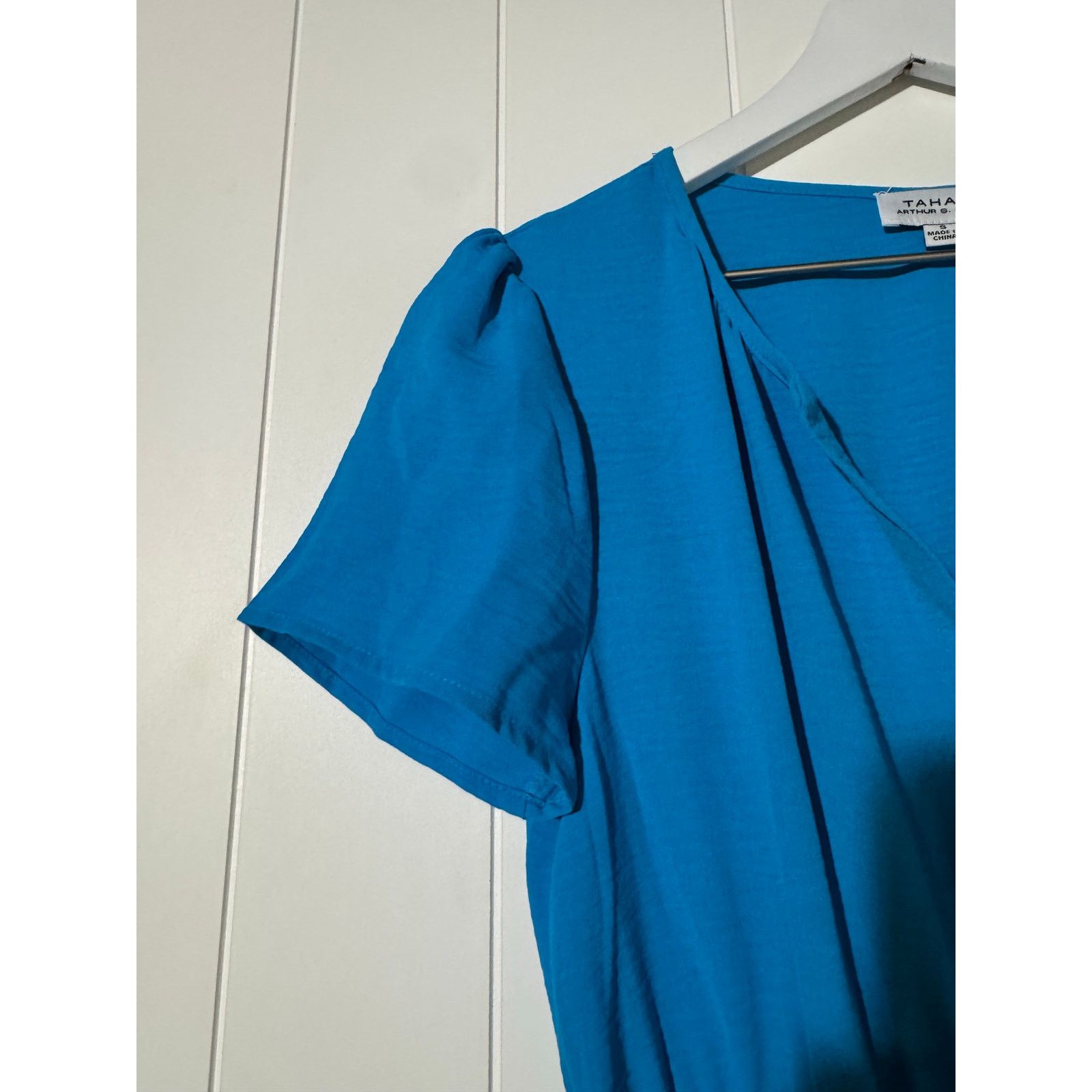 Elie Tahari Tahari Arthur S. Levine V-Neck A-Line Dress Blue Small Size S / US 4 / IT 40 - 6 Thumbnail
