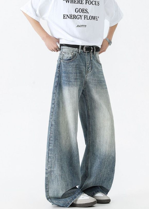 Vintage American-style men's loose straight-leg baggy jeans Size US 32 / EU 48 - 3 Thumbnail