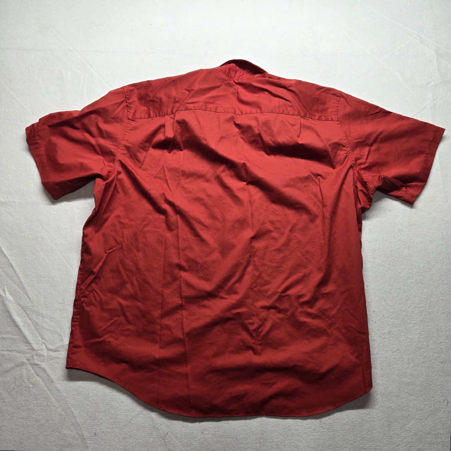 Van Heusen Van Heusen Shirt Orange Short Sleeve Button-Up Adult Men 4XLT Tall Size US XXL / EU 58 / 5 - 7 Thumbnail
