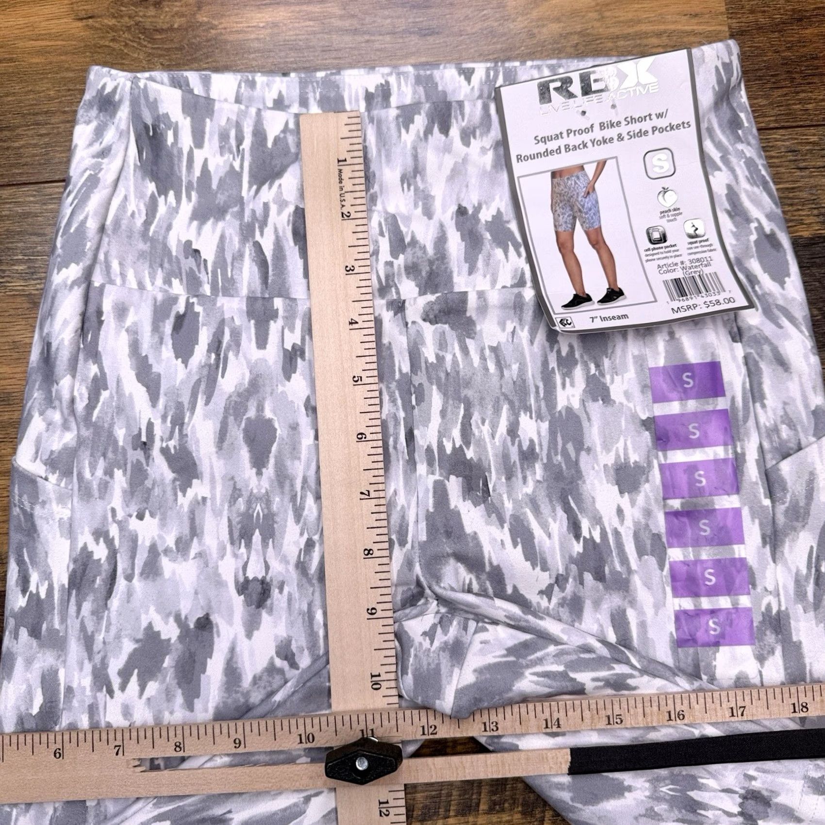 Vintage RBX Bike Shorts Womens Small Waterfall Gray Squat Proof New Size 28" / US 6 / IT 42 - 7 Thumbnail