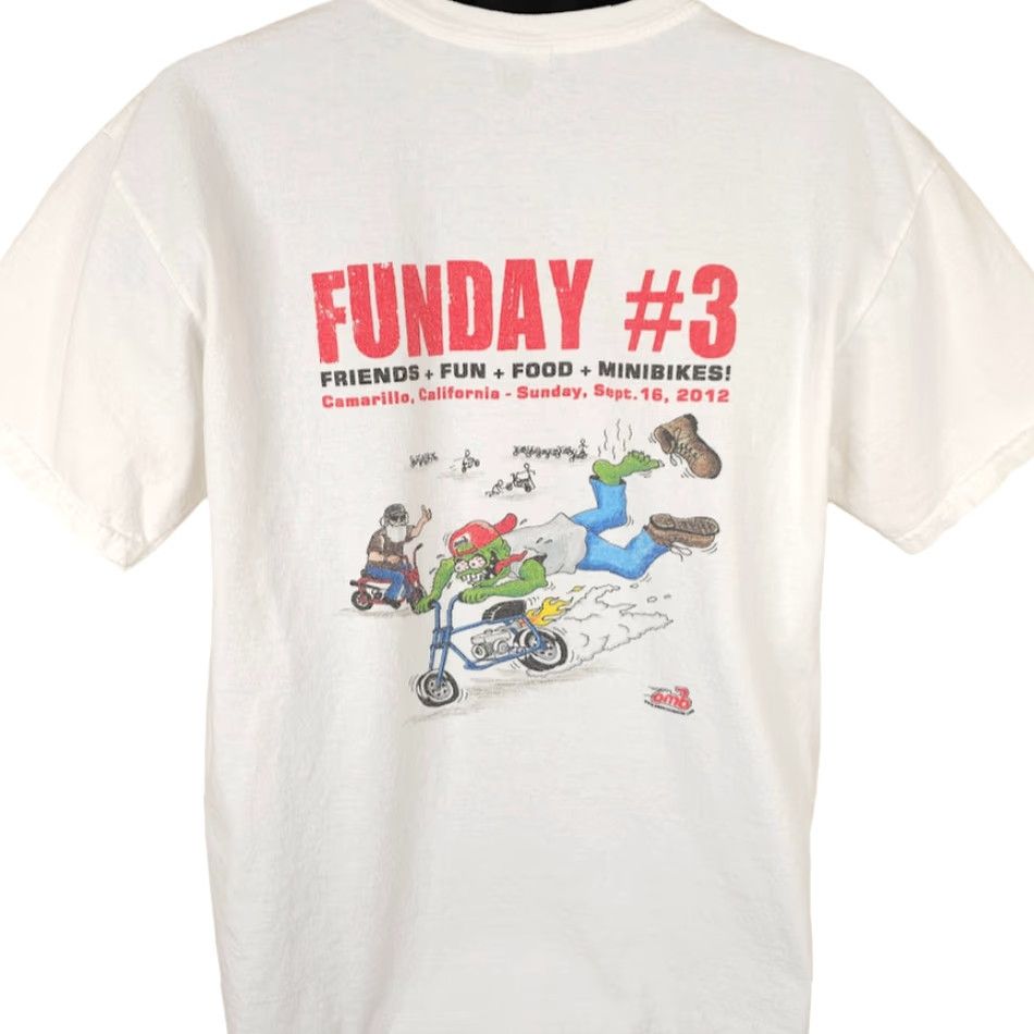 Anvil VINTAGE Old Minibike T Shirt Mens Size Large White FunDay Mini Bike Motorcycle California Size US L / EU 52-54 / 3 - 4 Thumbnail