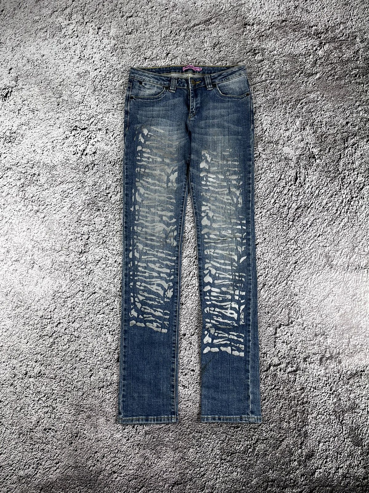 Japanese Brand Vintage Y2K faded jeans streetwear juicy 00s style Japanese Size 29" - 1 Thumbnail