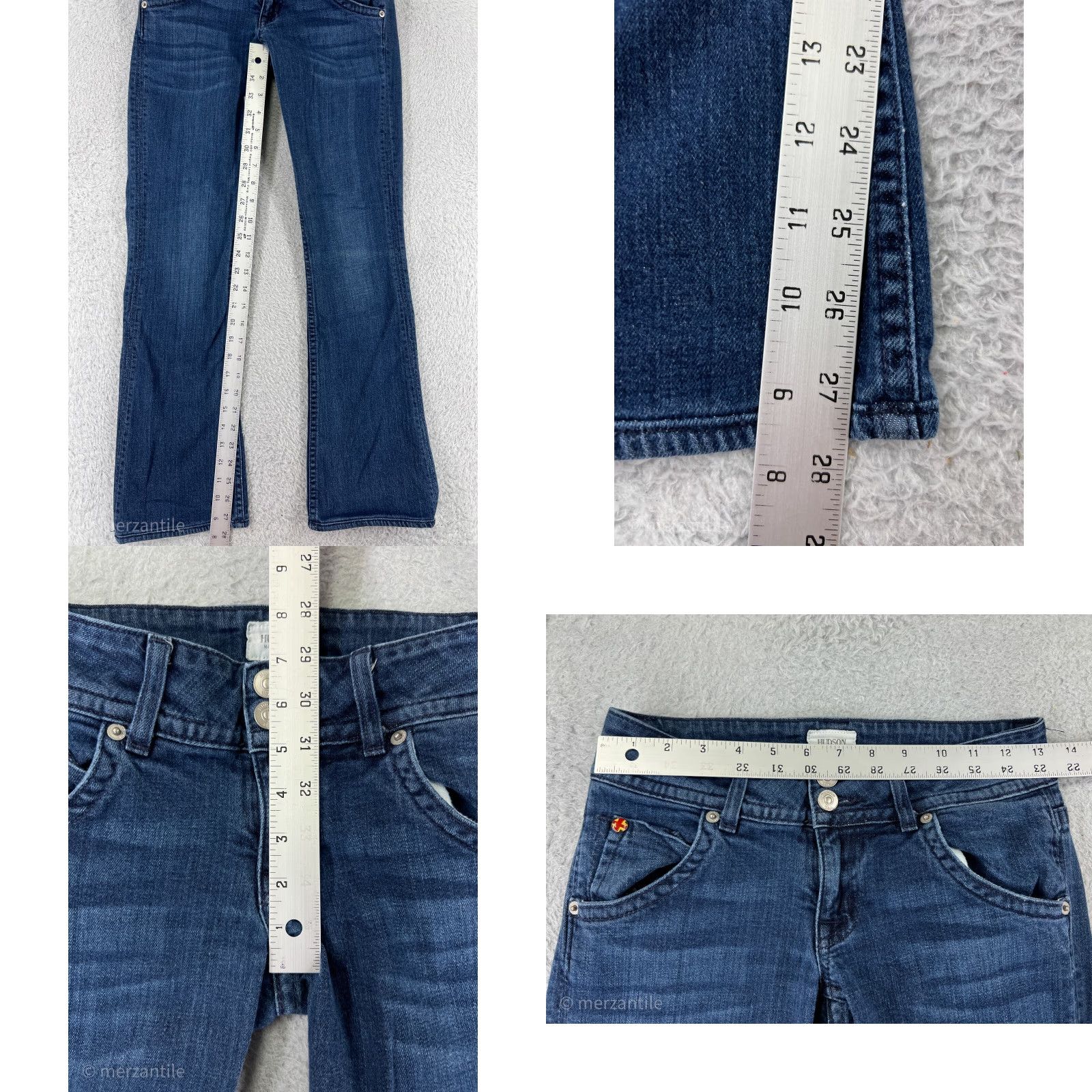 Hudson Hudson Jeans Womens Blue Denim Cotton Blend Stretch 24 Pockets 5-Pocket Design Regular Rise Inseam 27.5 Inseam Size 42" / US 20 - 9 Thumbnail