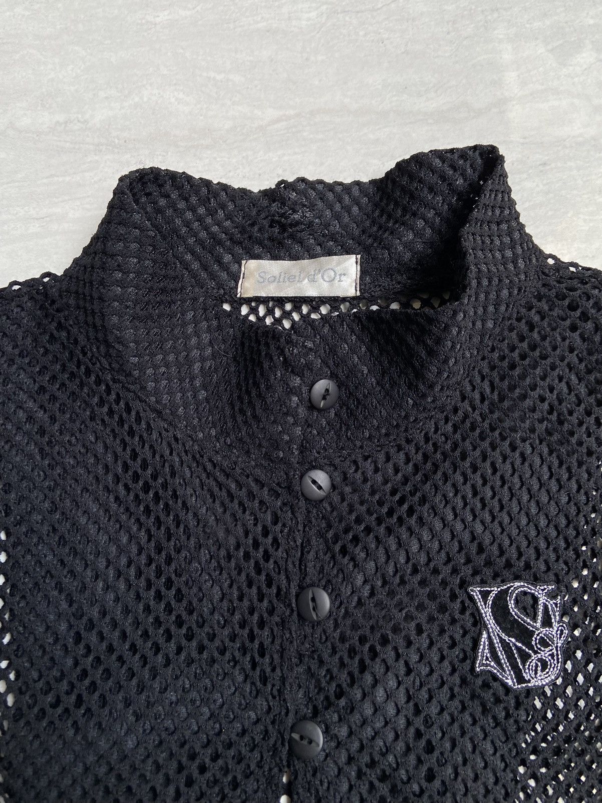 Designer × Japanese Brand SOLIEL D’OR Black Mesh T-shirt Size US M / EU 48-50 / 2 - 5 Thumbnail