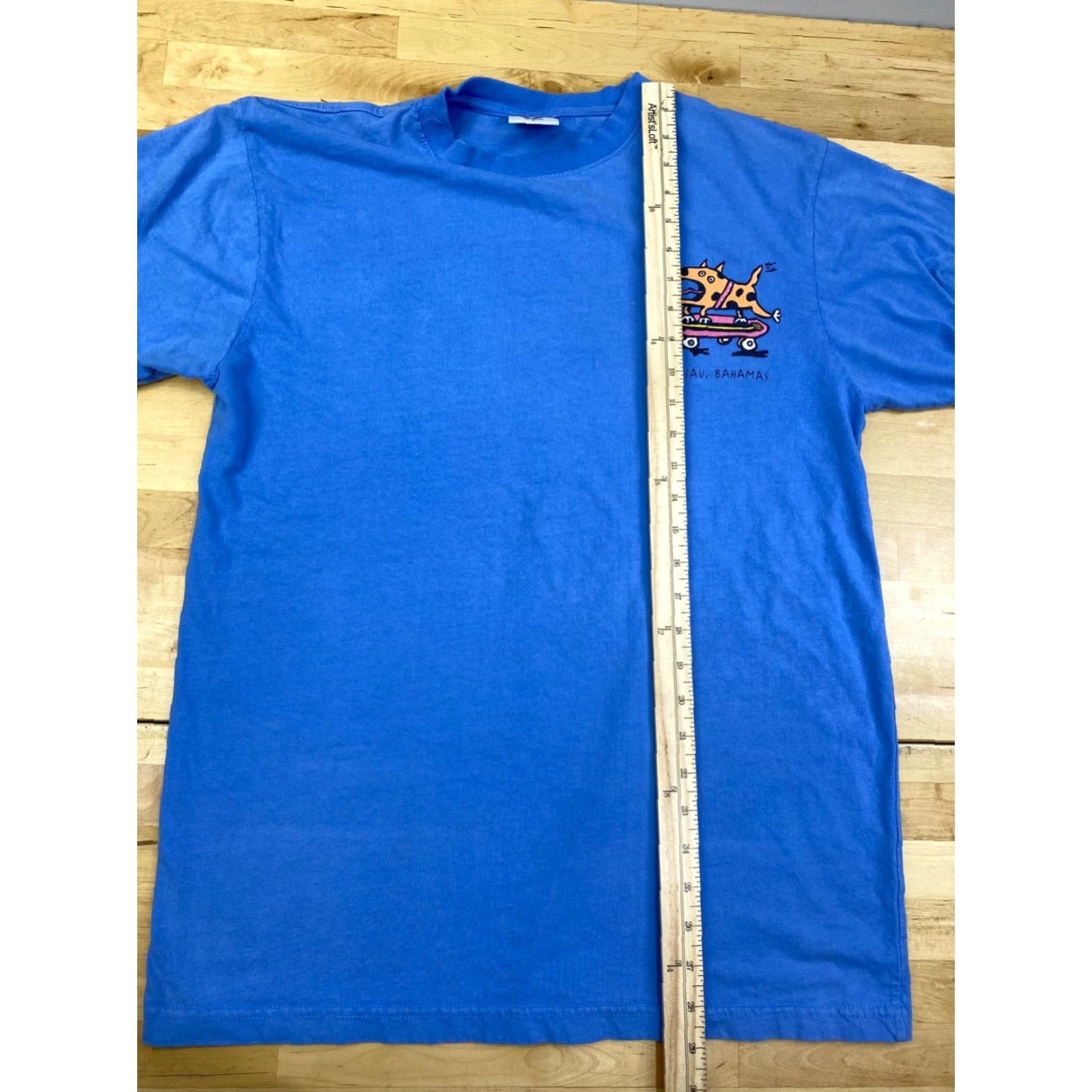 Vintage Vintage 90s Resort Wear T Shirt Mens L Blue Bahamas Crew Neck Short Sleeve 10577 Size US L / EU 52-54 / 3 - 4 Thumbnail